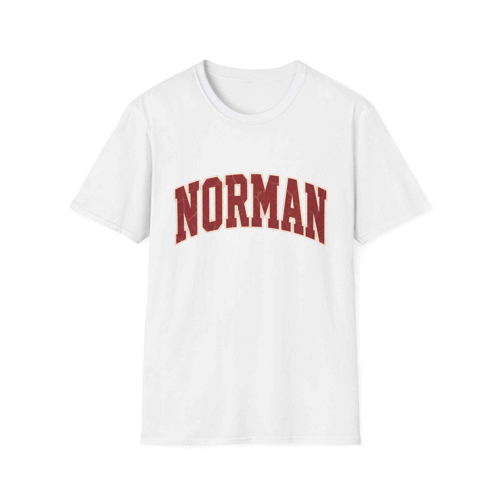 Norman Distressed College Town Tee Softstyle T-Shirt