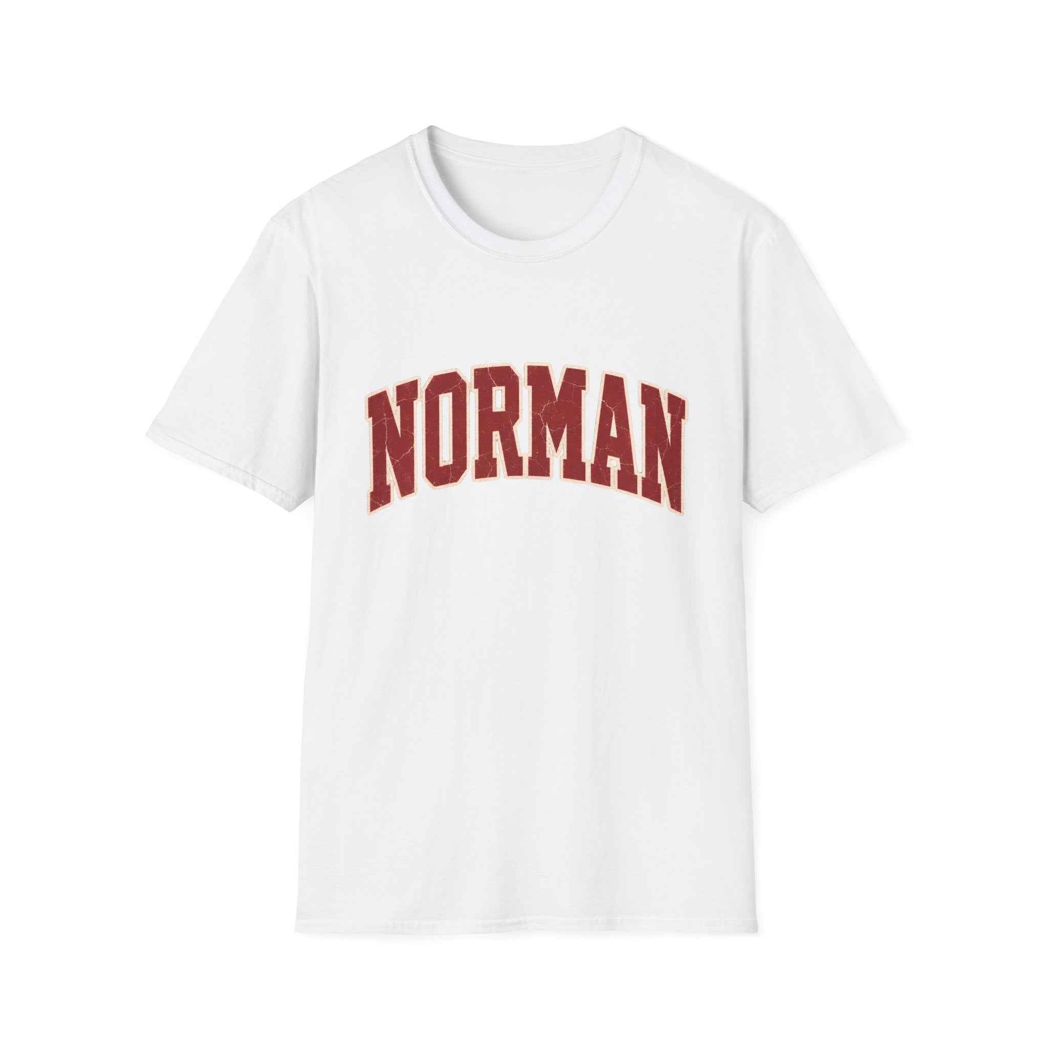 Norman Distressed College Town Tee Softstyle T-Shirt