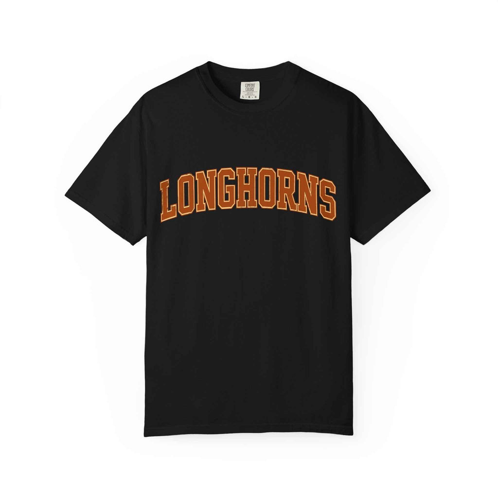 Longhorns Arch Logo T-Shirt — Retro Collegiate Crew Tee