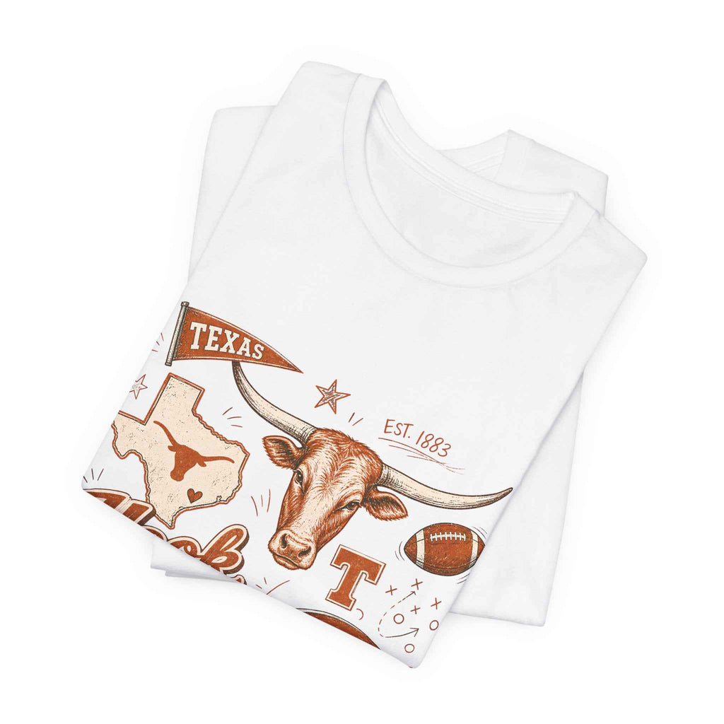 Vintage Texas Longhorns Game Day T-Shirt | Hook 'Em Horns Retro College Football Tee