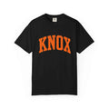 Knox Distressed Arch Logo T-Shirt — Vintage Garment-Dyed Campus Tee