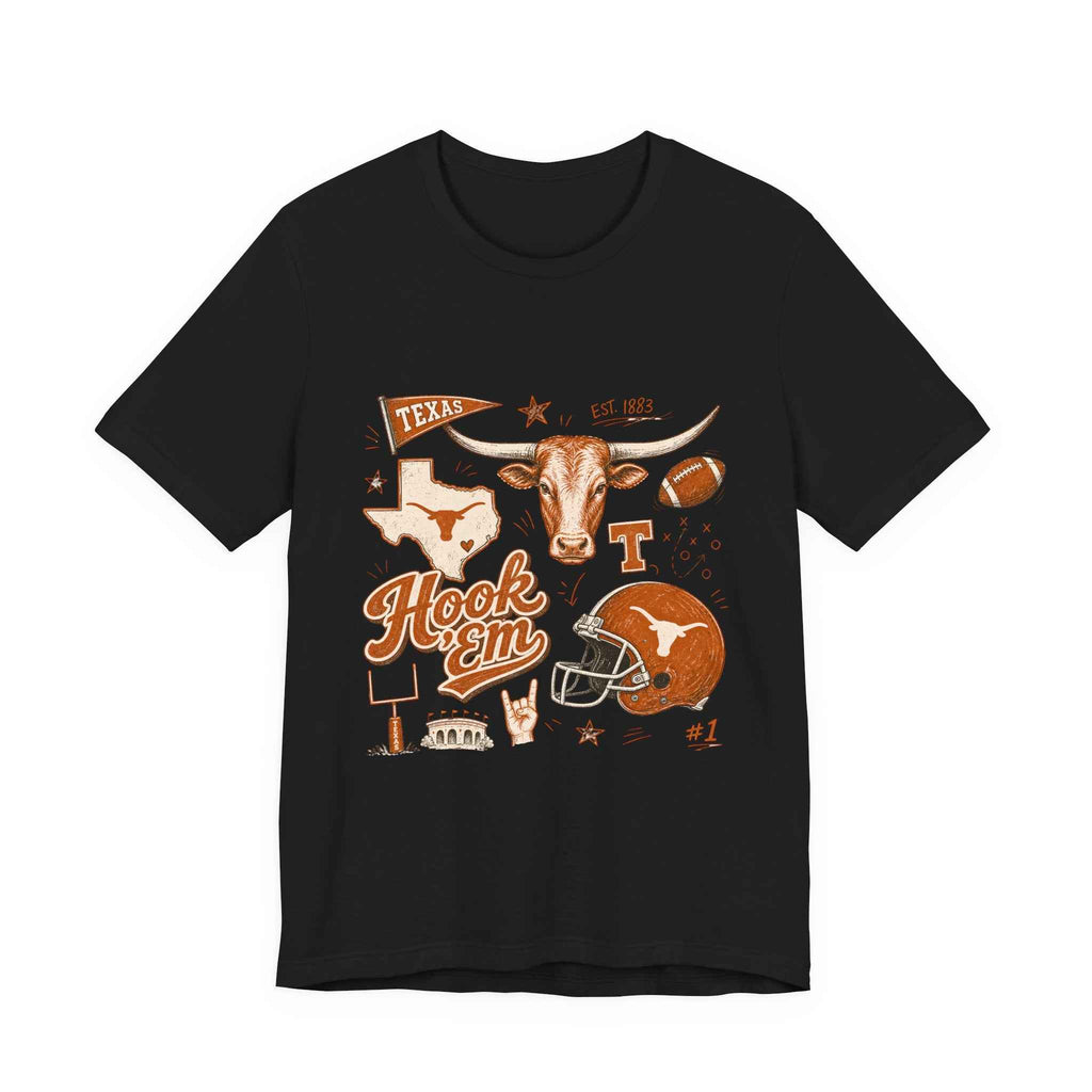 Vintage Texas Longhorns Game Day T-Shirt | Hook 'Em Horns Retro College Football Tee