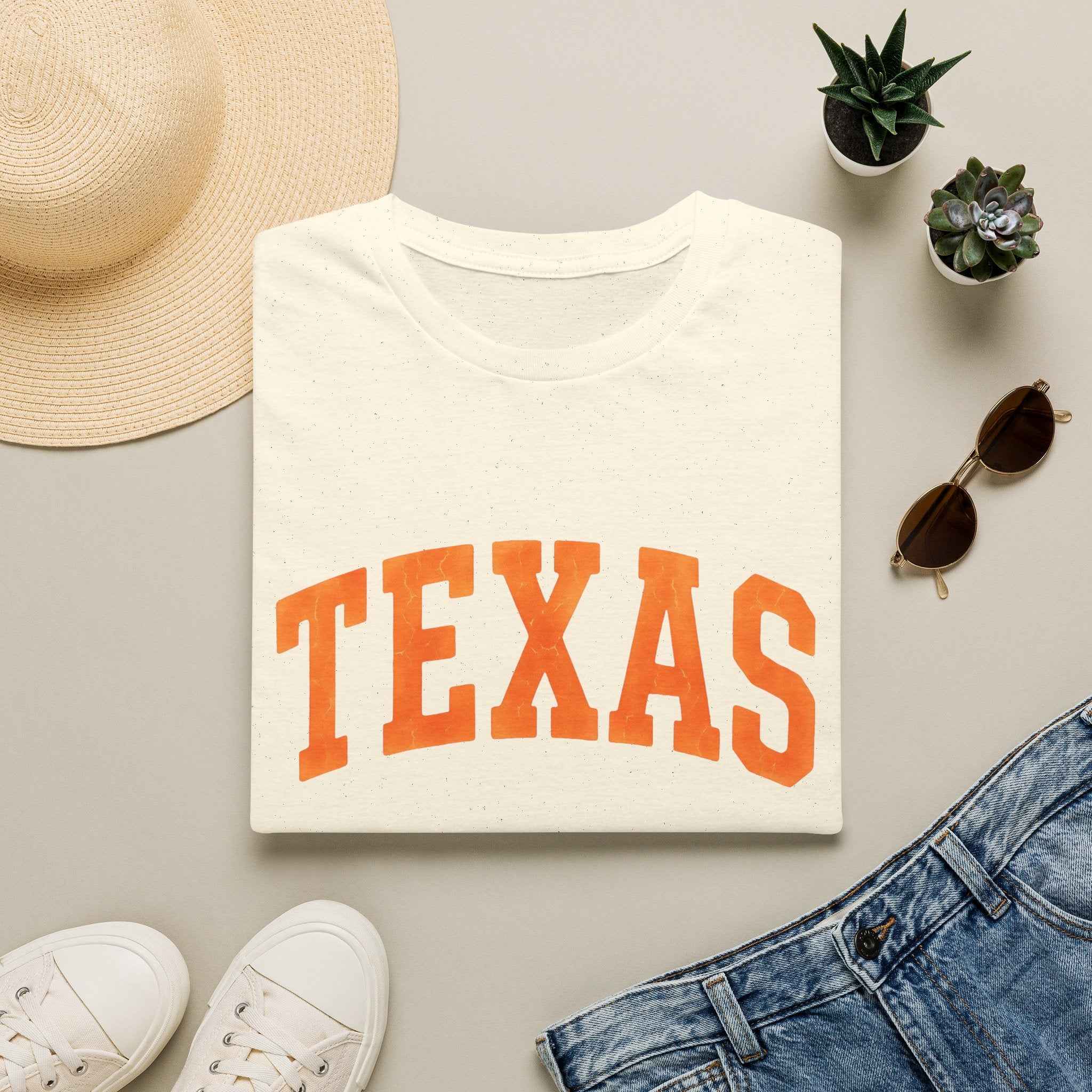 Texas Varsity Shirt Distressed College Town Tee
 Softstyle T-Shirt