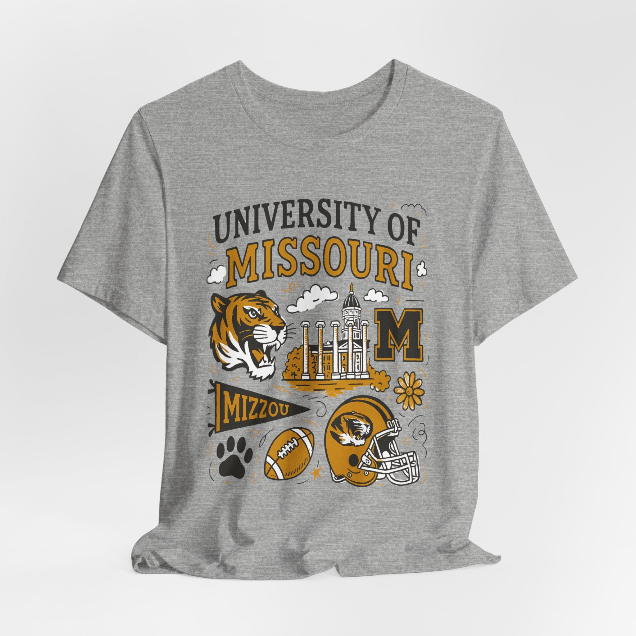Mizzou Collage Football Tee — University of Missouri Game Day Shirt
