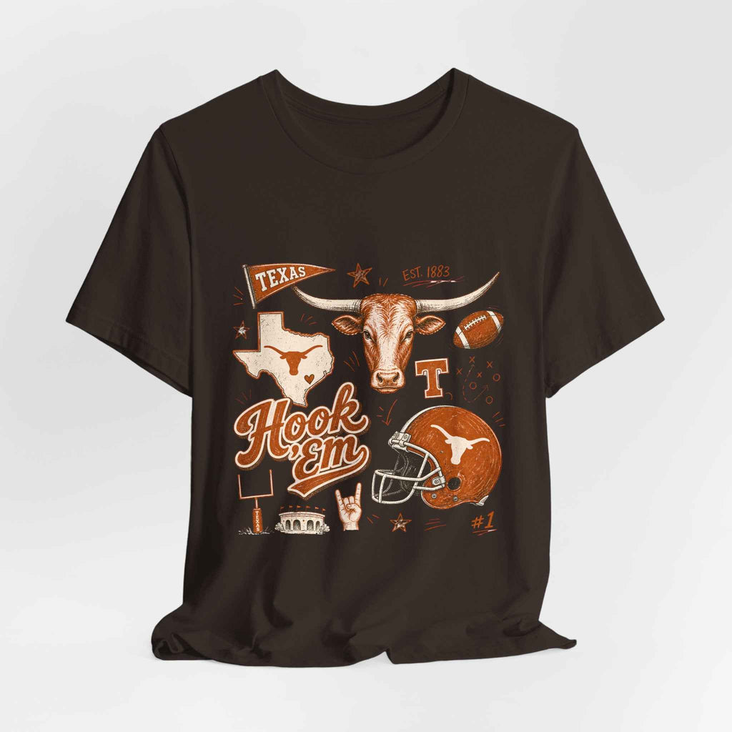 Vintage Texas Longhorns Game Day T-Shirt | Hook 'Em Horns Retro College Football Tee