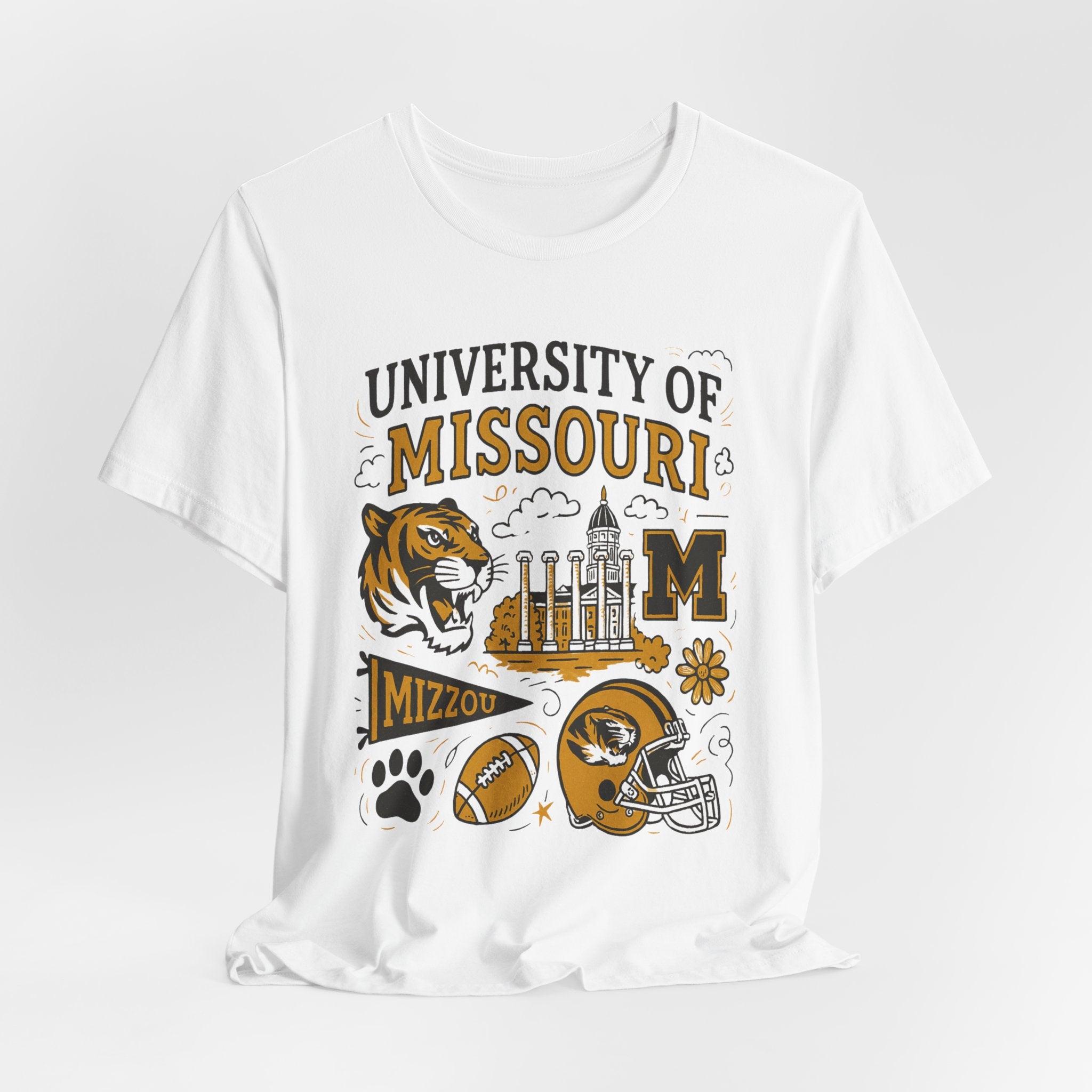 Mizzou Collage Football Tee — University of Missouri Game Day Shirt