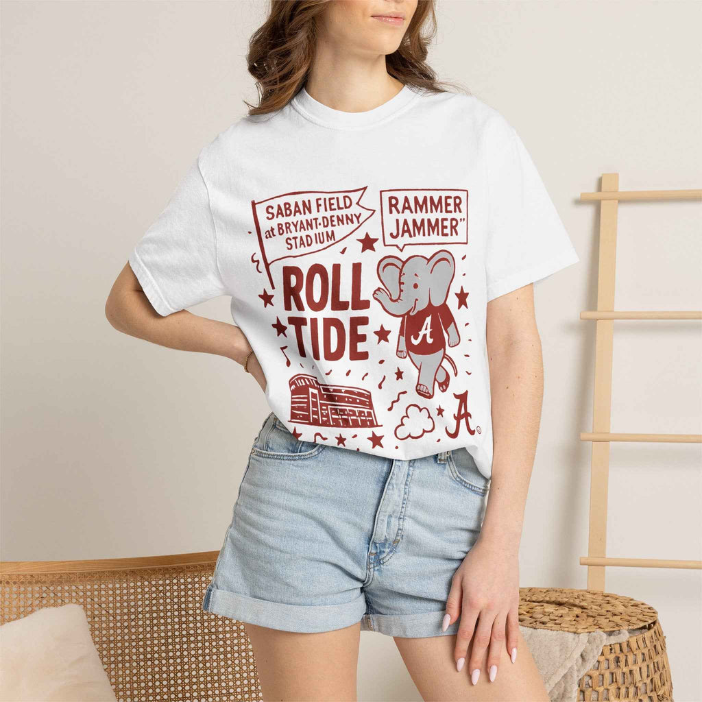 Alabama 'Roll Tide' Elephant Graphic T-Shirt