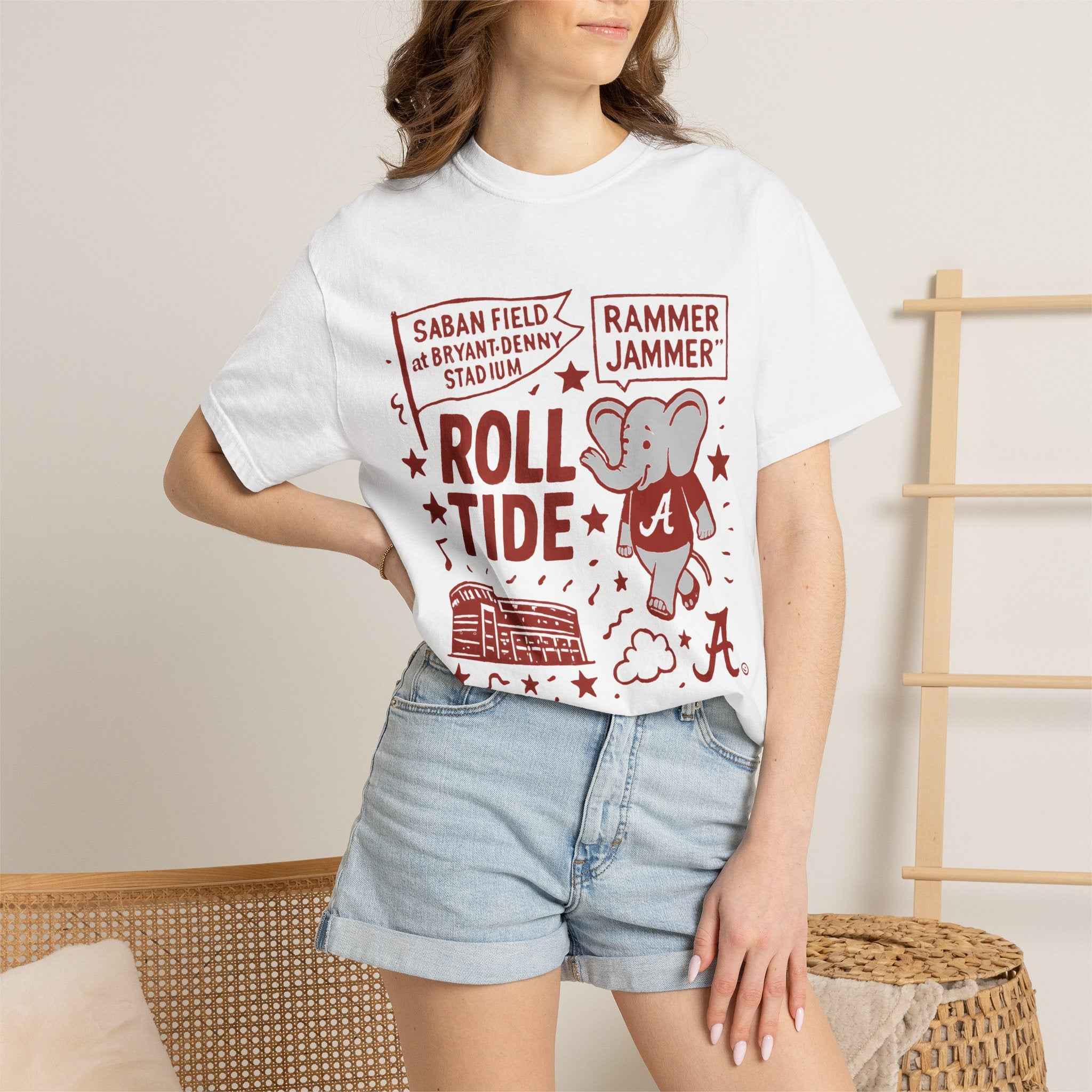 Alabama 'Roll Tide' Elephant Graphic T-Shirt
