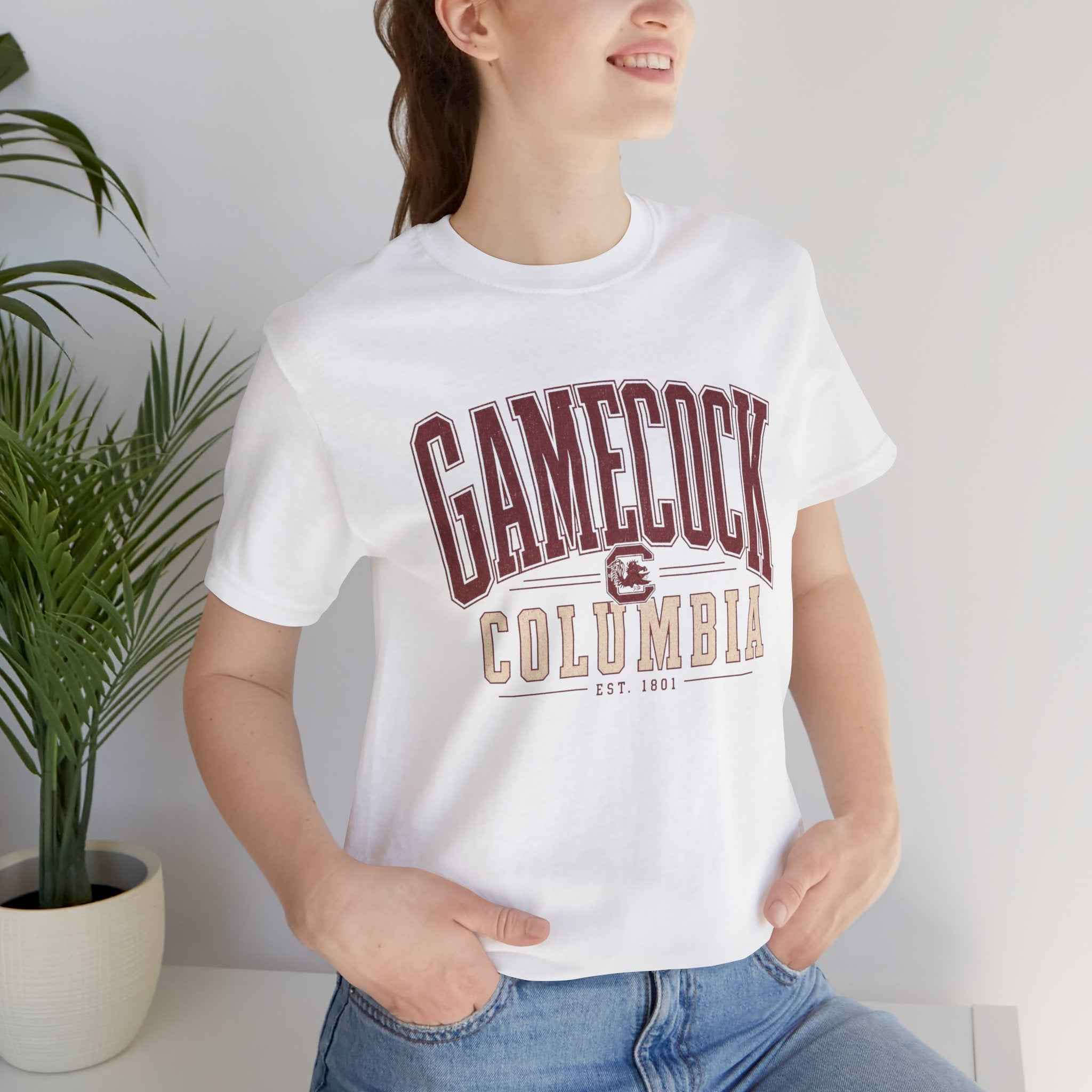 Gamecock Columbia T-Shirt - Vintage Collegiate Football Tee