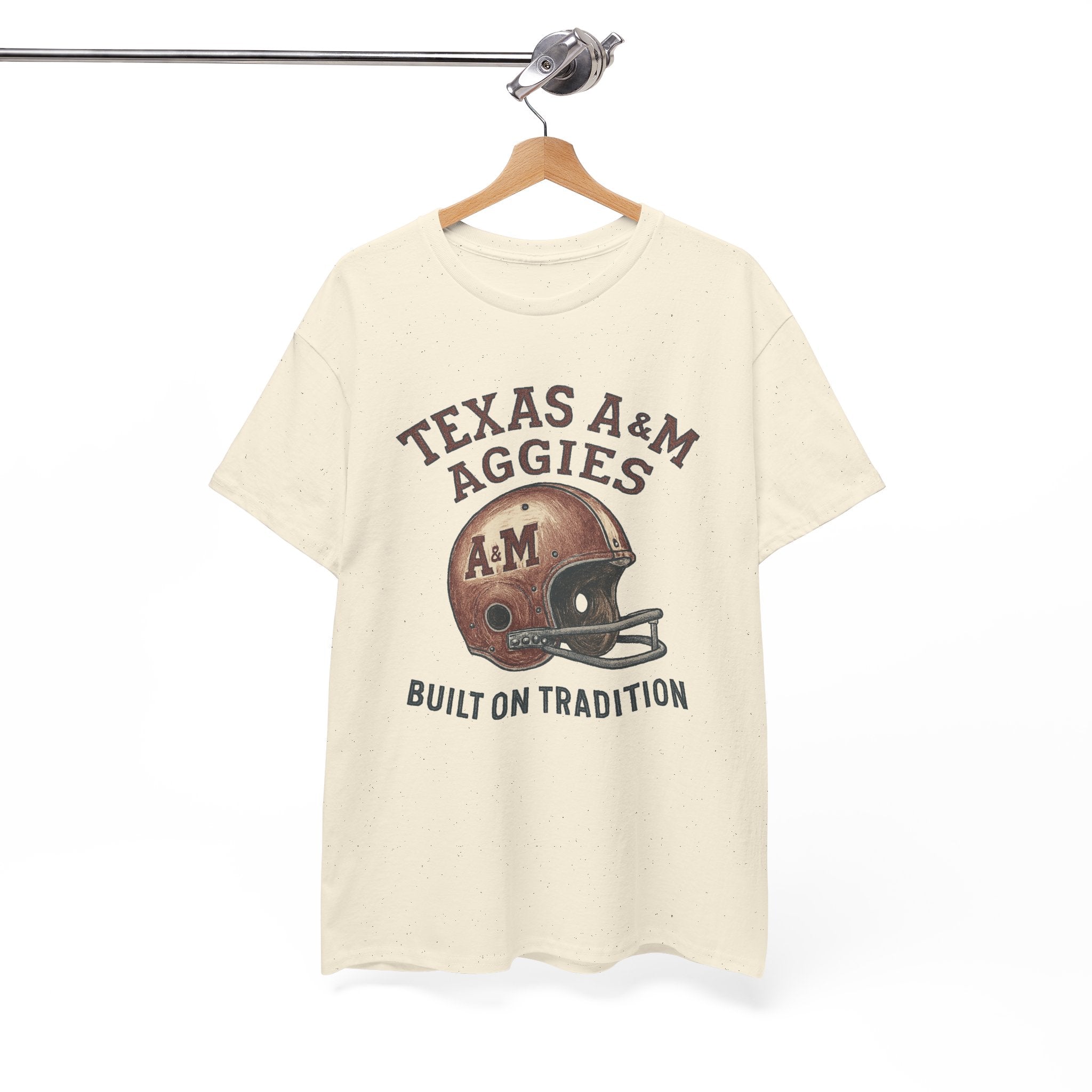Texas A&M Aggies "Built on Tradition" T-Shirt — Vintage Football Game Day Tee