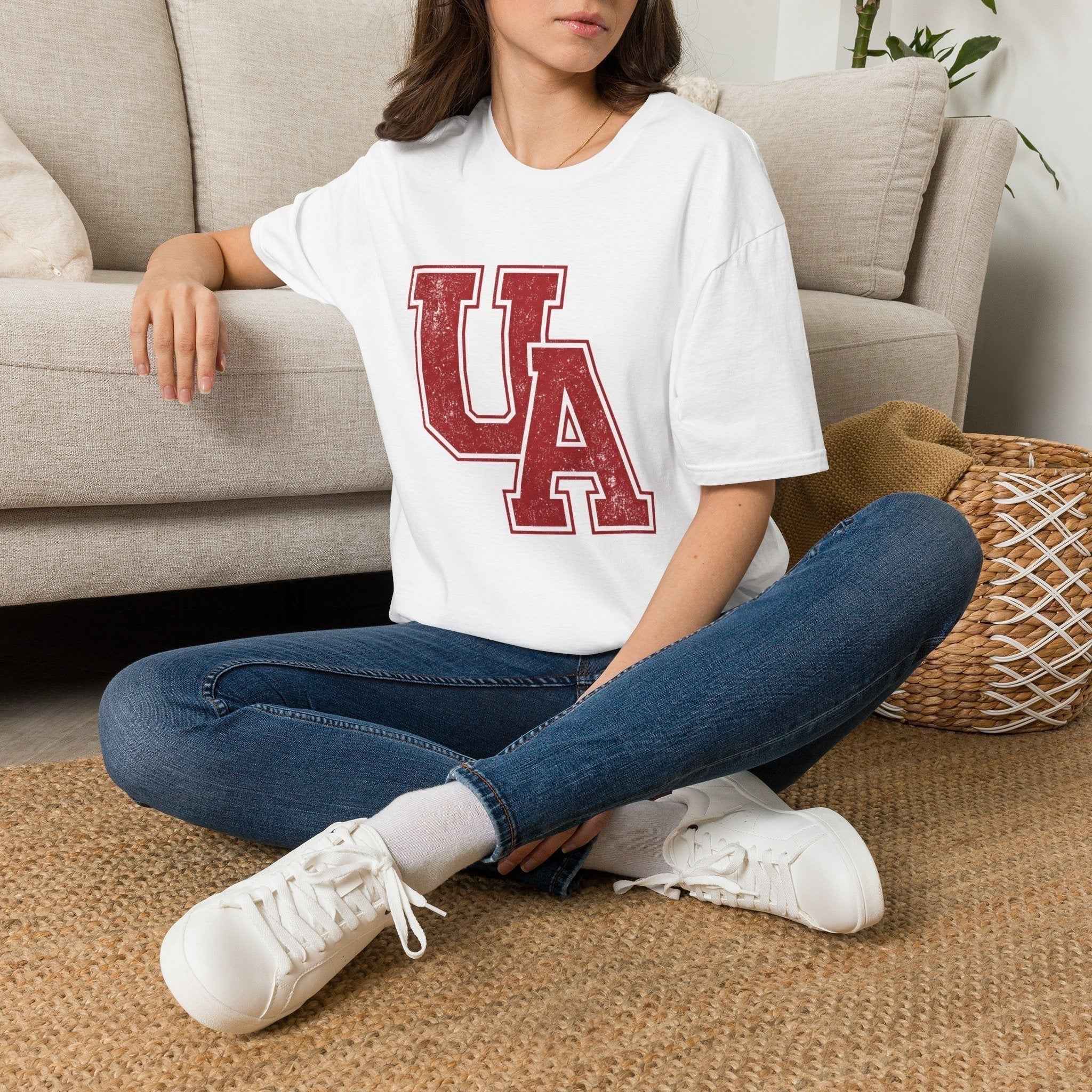 Alabama UA Vintage Letter T-Shirt — Retro Collegiate Graphic Tee