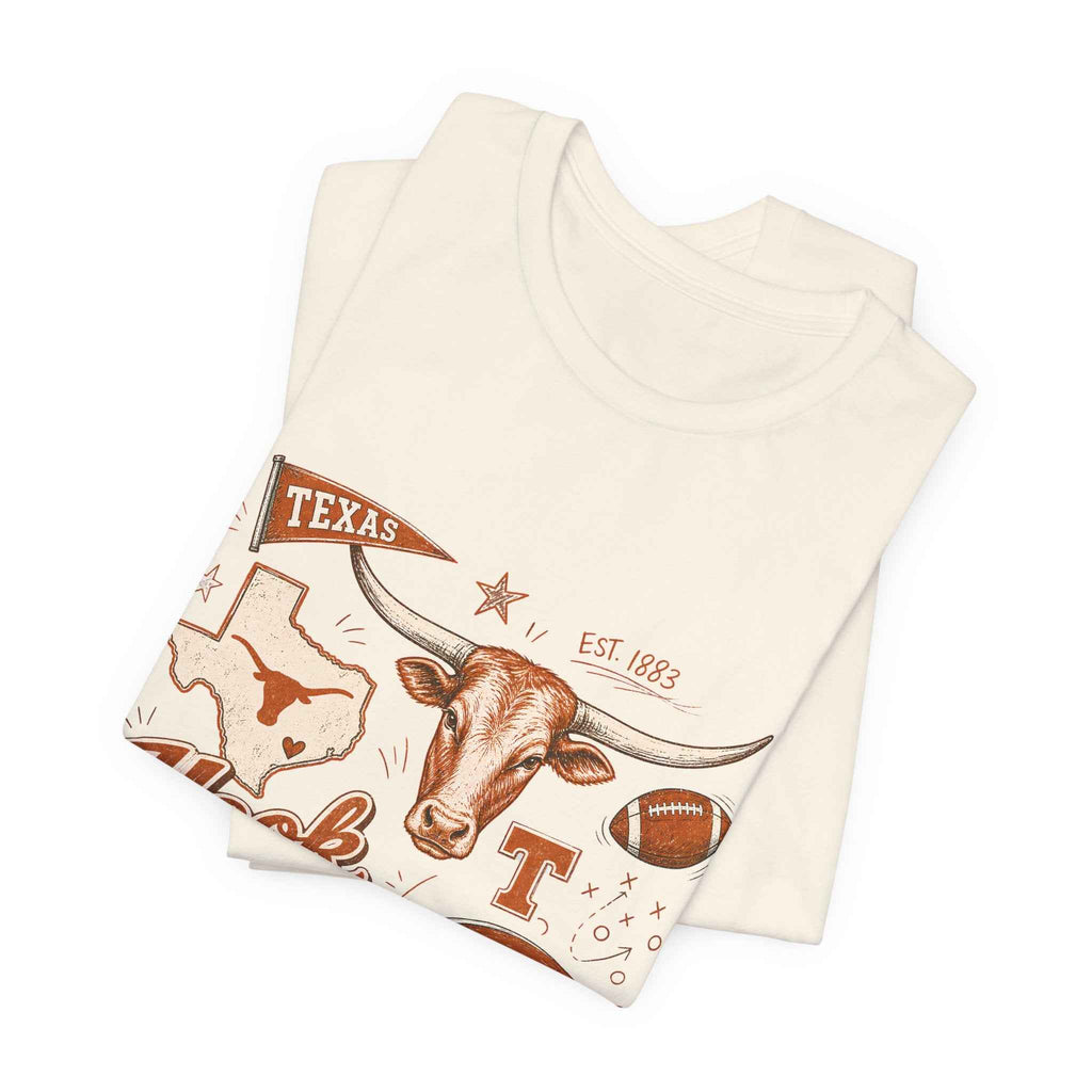 Vintage Texas Longhorns Game Day T-Shirt | Hook 'Em Horns Retro College Football Tee
