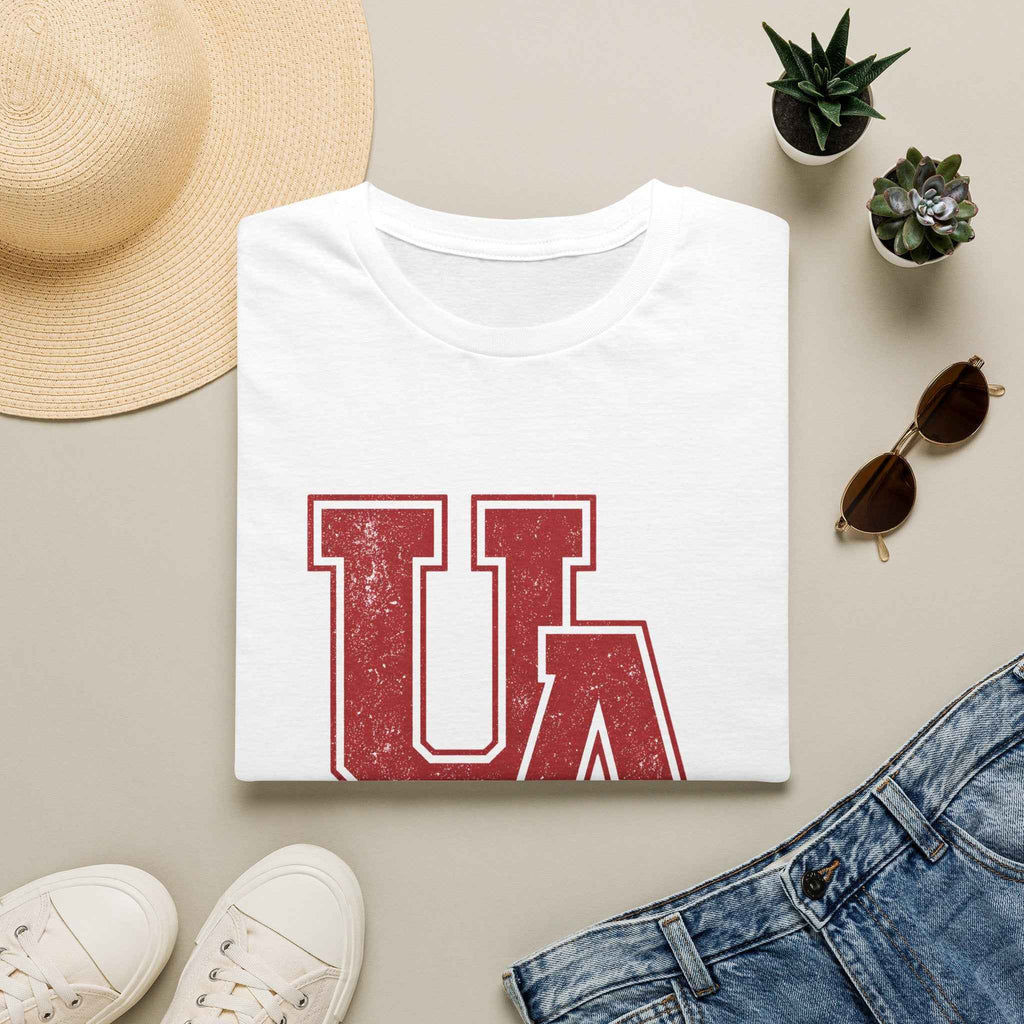 Alabama UA Vintage Letter T-Shirt — Retro Collegiate Graphic Tee