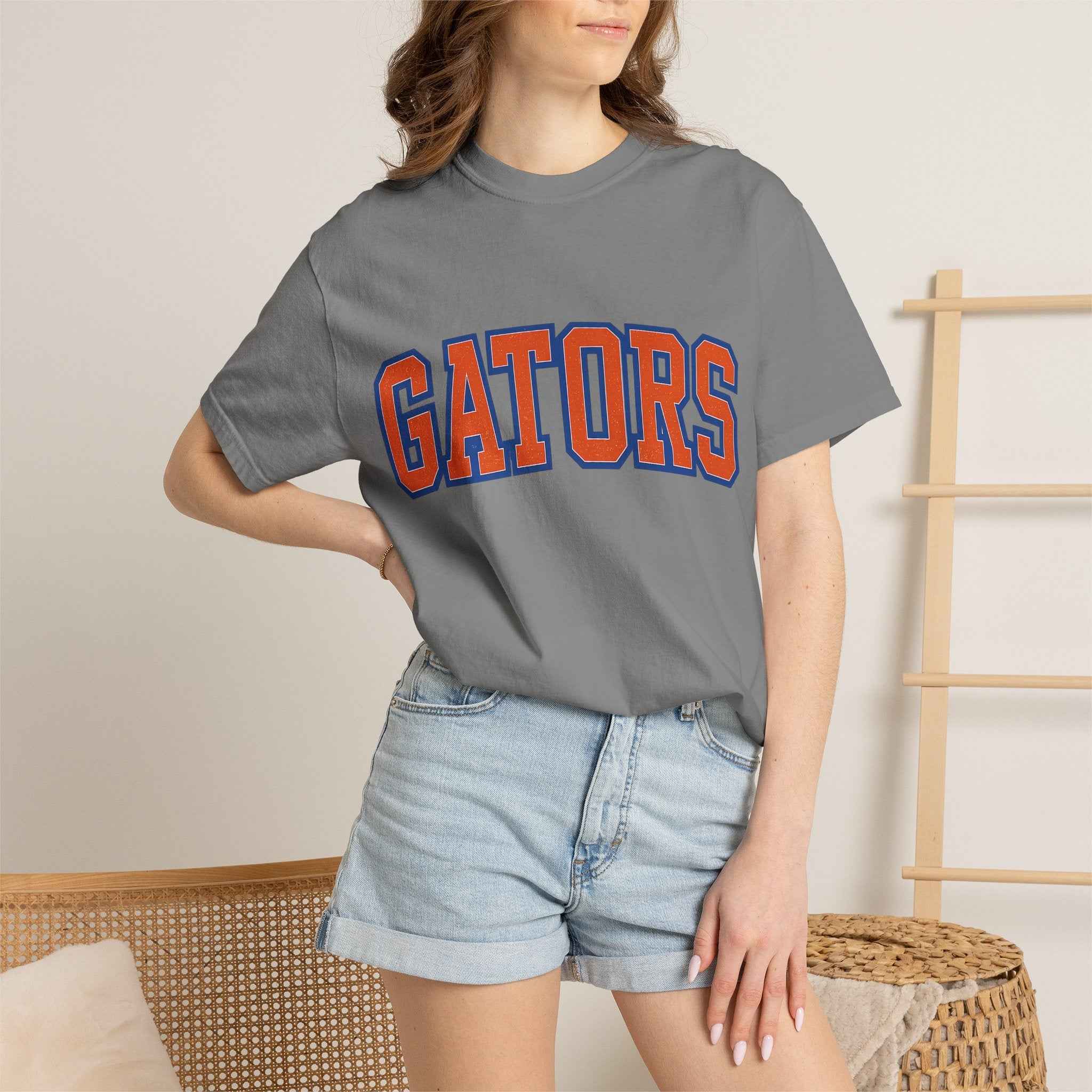 Gators Vintage Collegiate Tee — Orange & Blue School Spirit T-Shirt