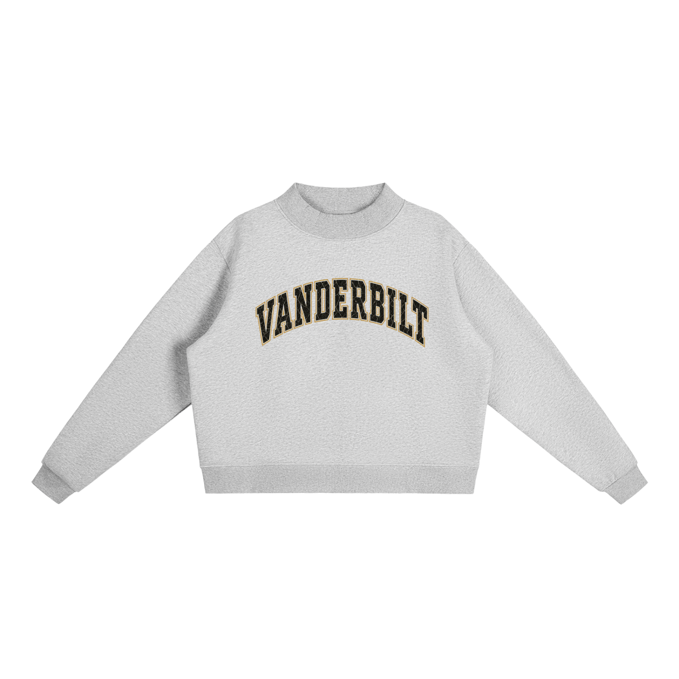 Vanderbilt Gameday Essential Fleece Mock-Neck Crew Sweatshirt - Print Ready Design Co.