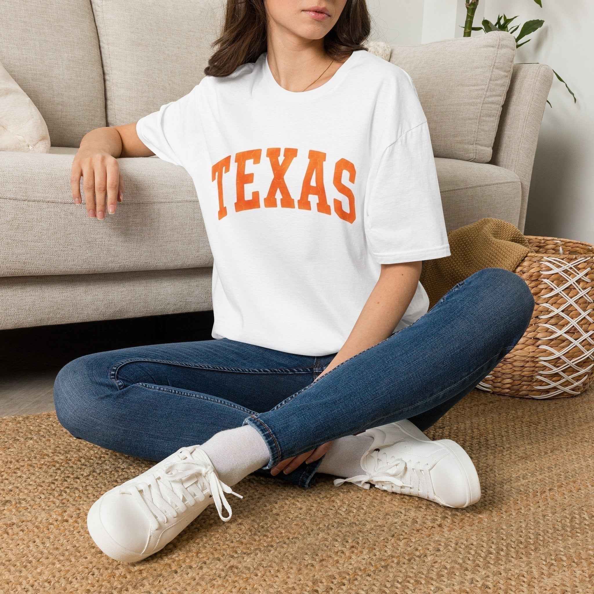 Texas Varsity Shirt Distressed College Town Tee
 Softstyle T-Shirt