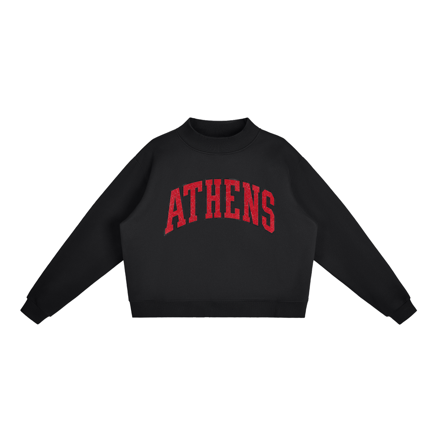 Athens Georgia Essential Fleece Mock-Neck Crew Sweatshirt - Print Ready Design Co.