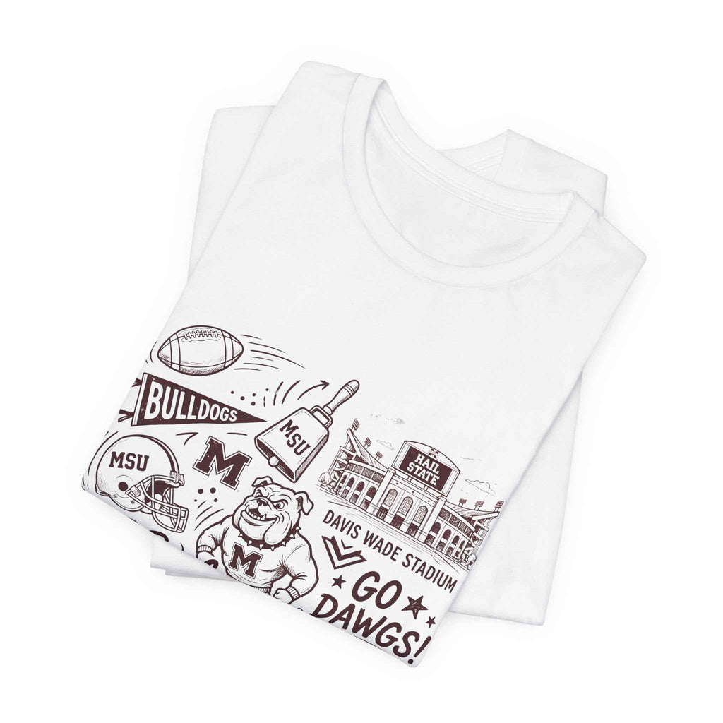 Vintage Mississippi State Hail State T-Shirt | Retro Bulldogs Game Day Tee