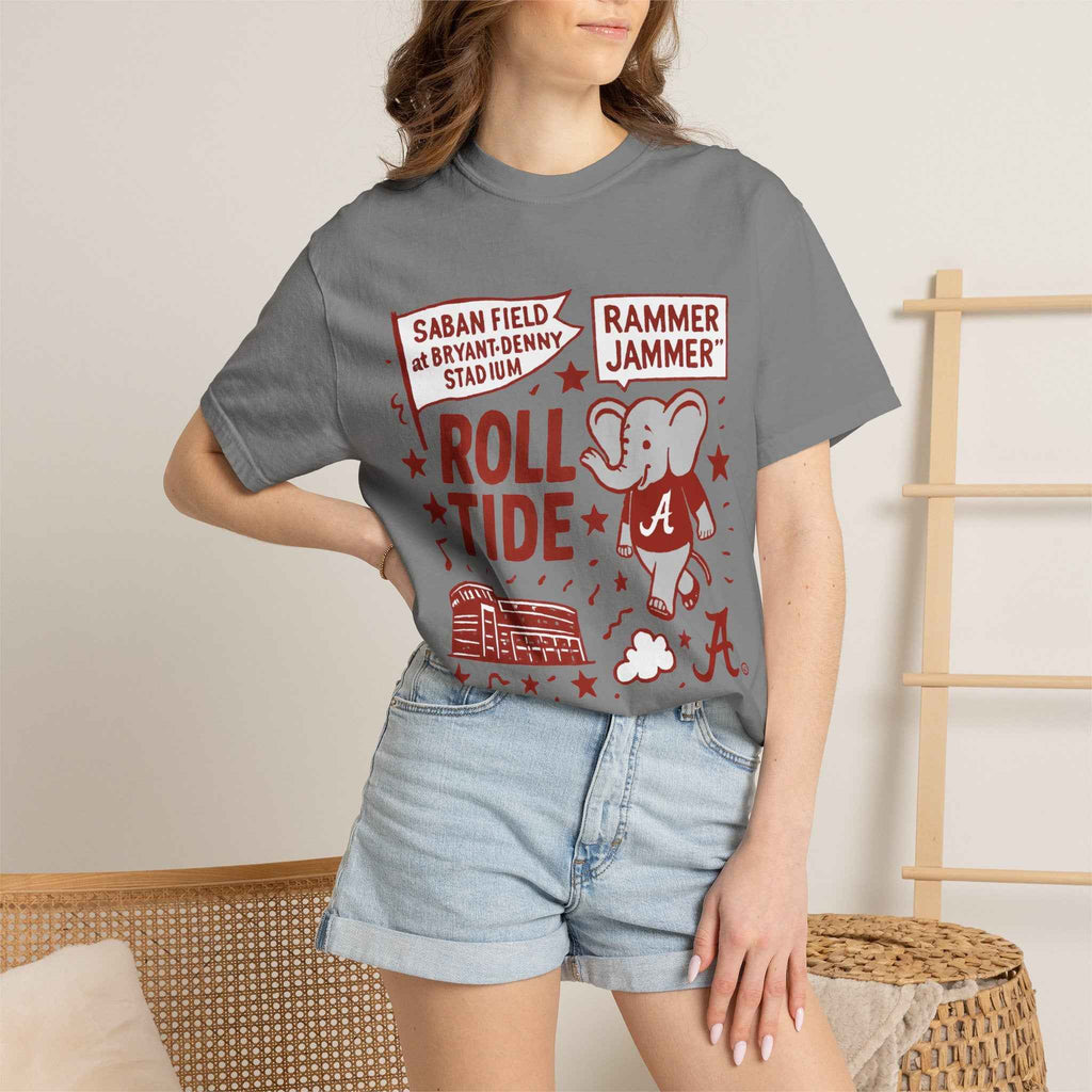 Alabama 'Roll Tide' Elephant Graphic T-Shirt