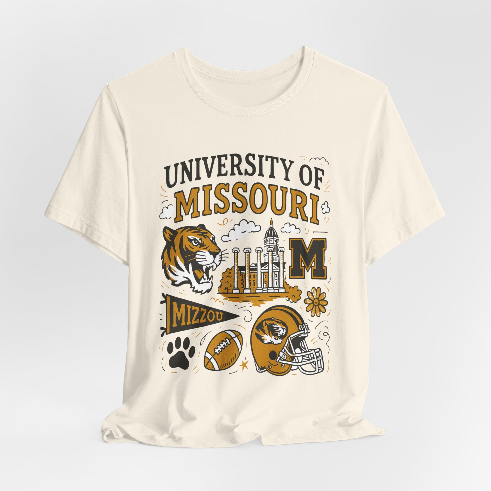 Mizzou Collage Football Tee — University of Missouri Game Day Shirt