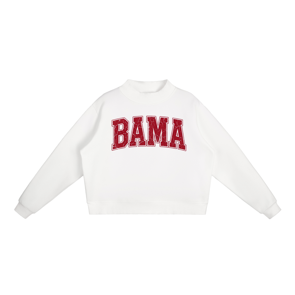 Alabama Essential Fleece Mock-Neck Crew Sweatshirt - Print Ready Design Co.