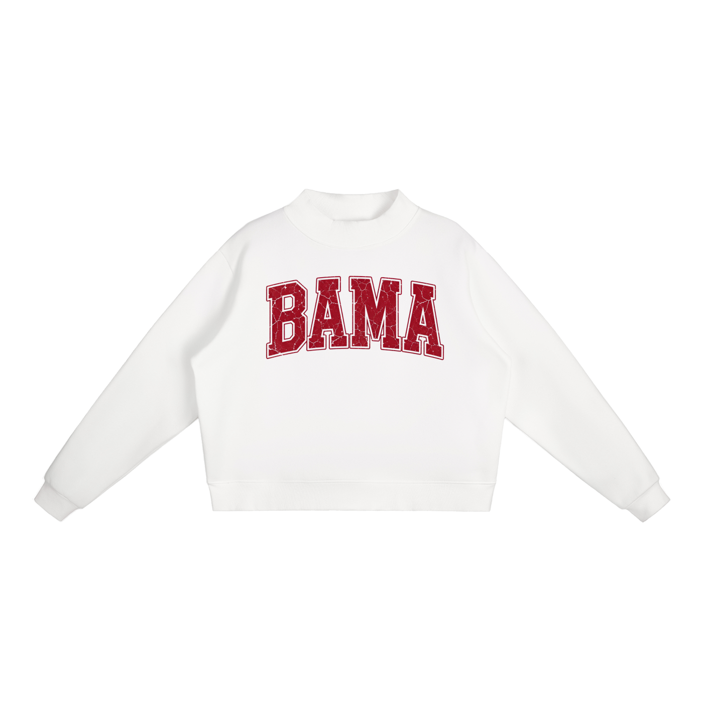 Alabama Essential Fleece Mock-Neck Crew Sweatshirt - Print Ready Design Co.