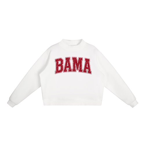 Alabama Essential Fleece Mock-Neck Crew Sweatshirt - Print Ready Design Co.