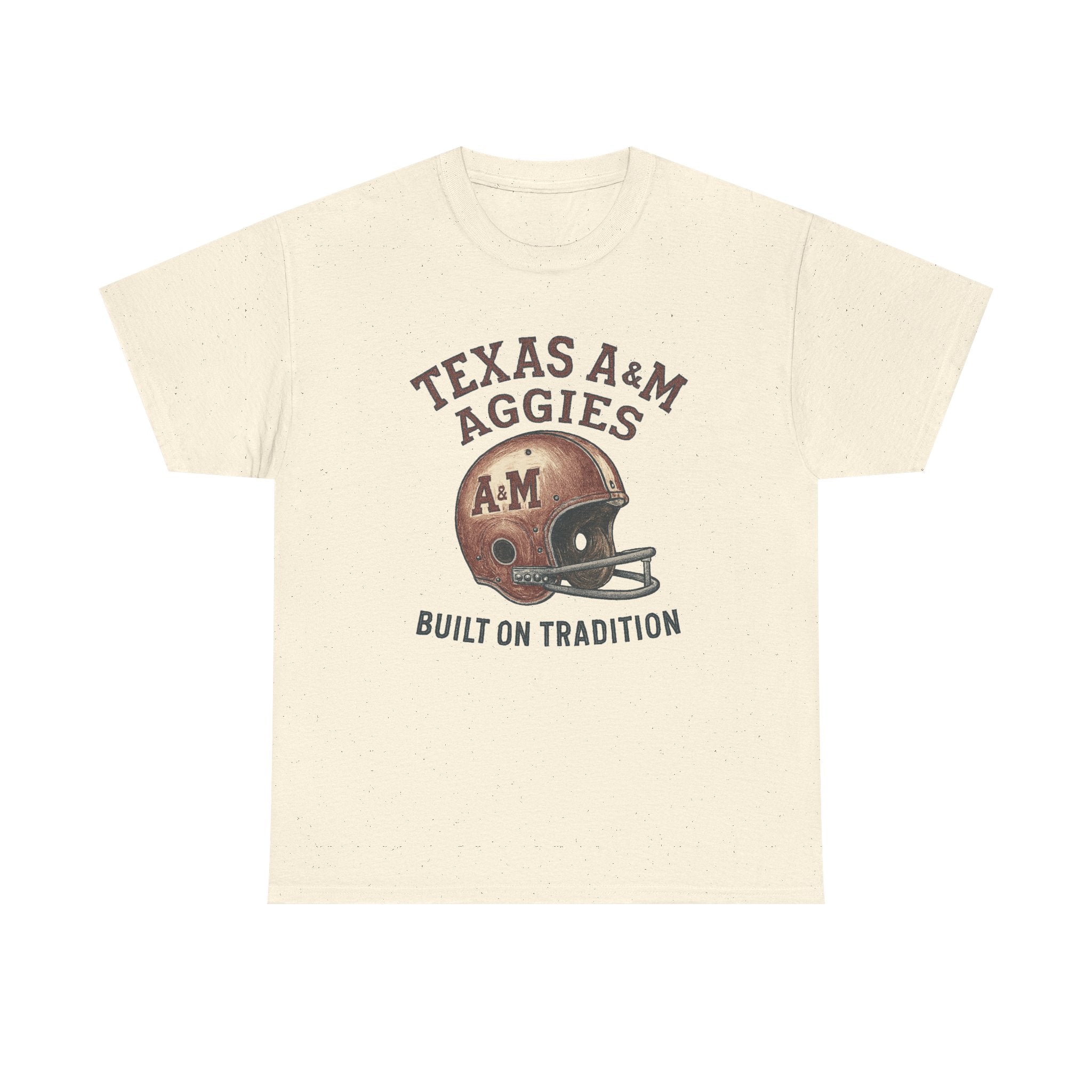 Texas A&M Aggies "Built on Tradition" T-Shirt — Vintage Football Game Day Tee