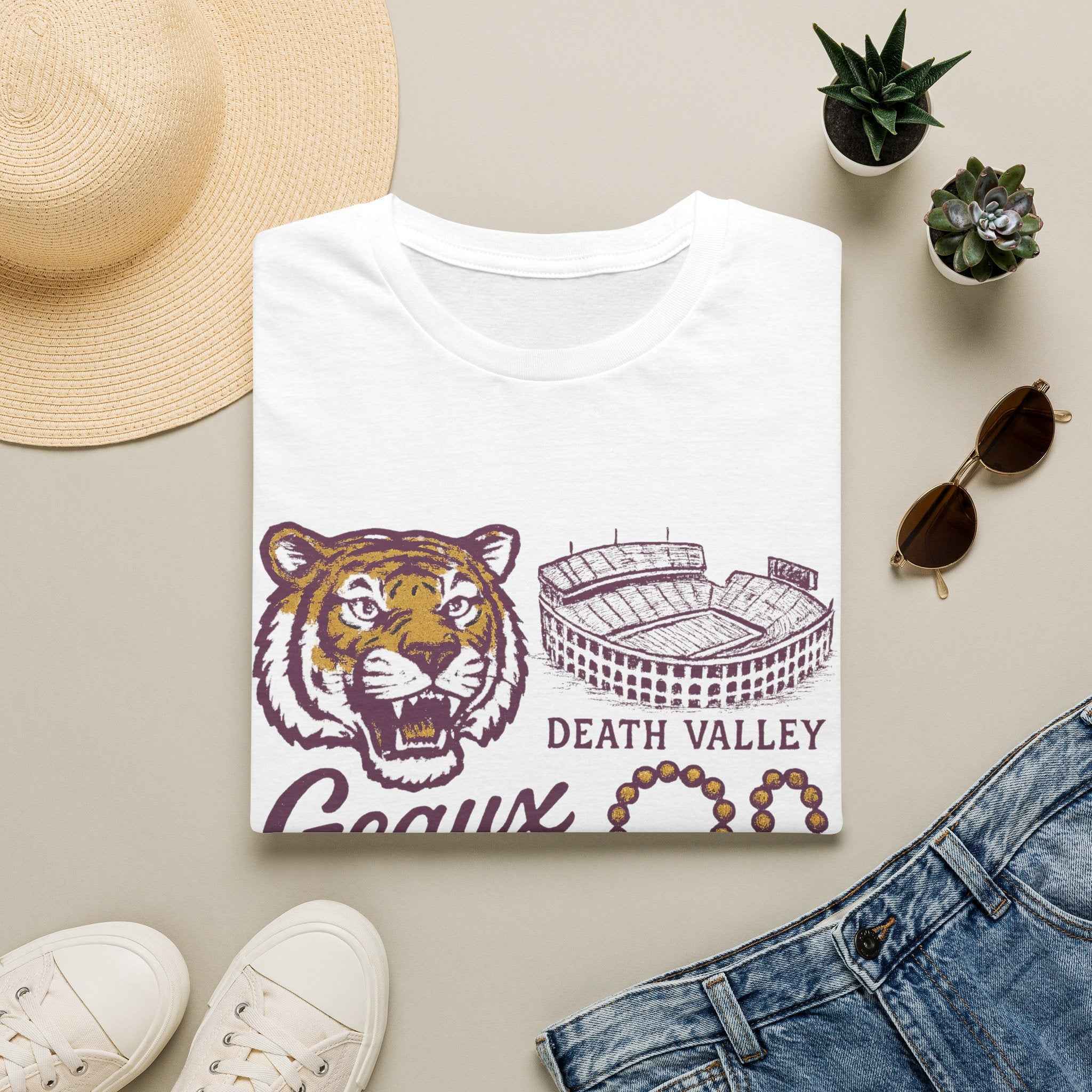 Death Valley 'Geaux Tigers' Vintage LSU Football T-Shirt