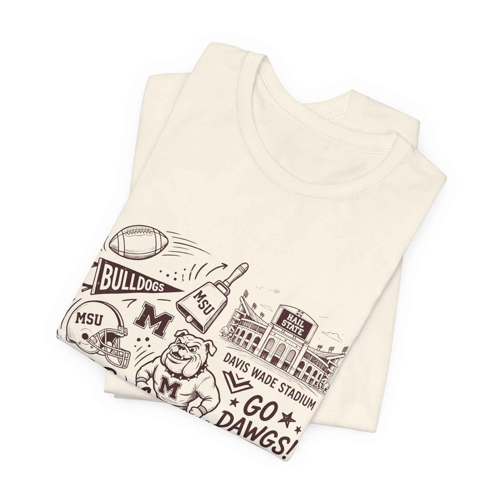 Vintage Mississippi State Hail State T-Shirt | Retro Bulldogs Game Day Tee