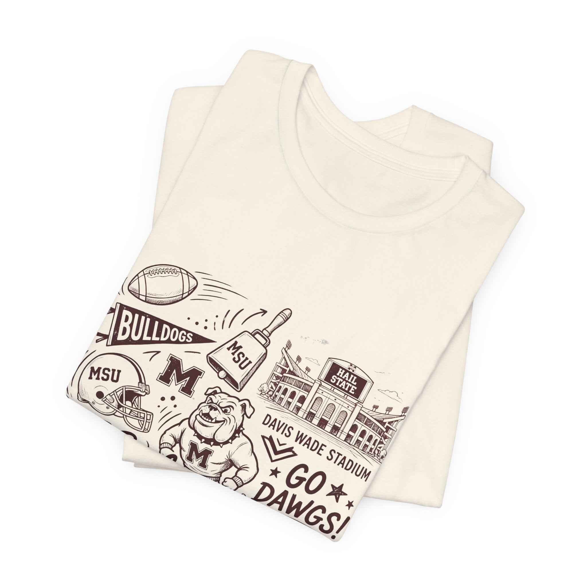 Vintage Mississippi State Hail State T-Shirt | Retro Bulldogs Game Day Tee