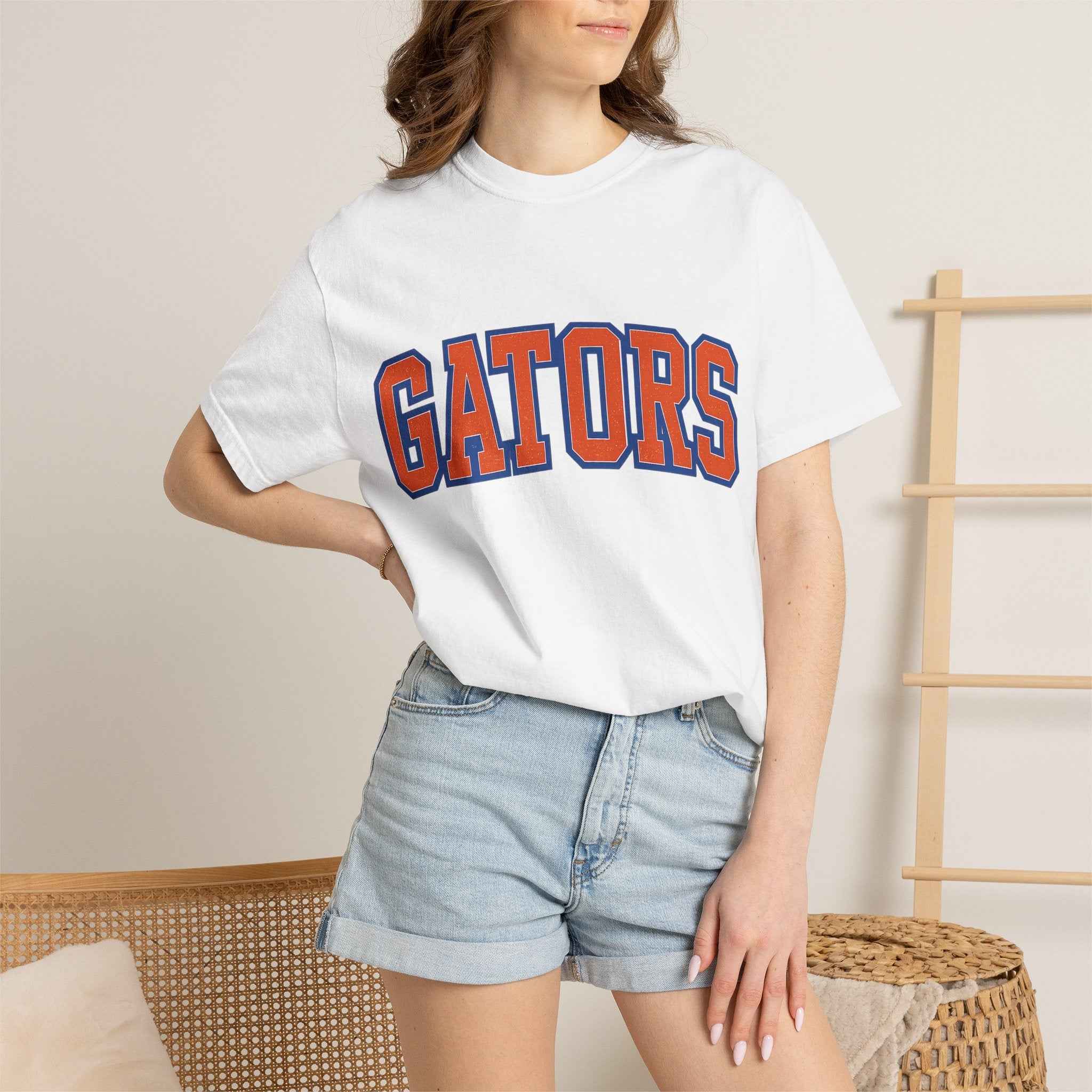 Gators Vintage Collegiate Tee — Orange & Blue School Spirit T-Shirt