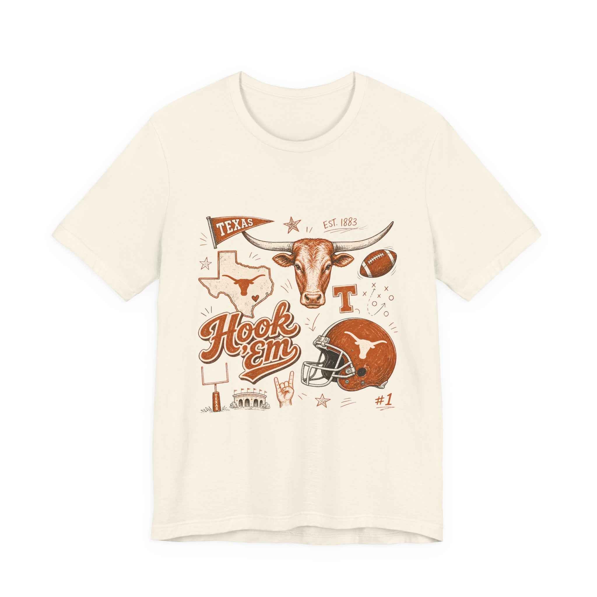 Vintage Texas Longhorns Game Day T-Shirt | Hook 'Em Horns Retro College Football Tee