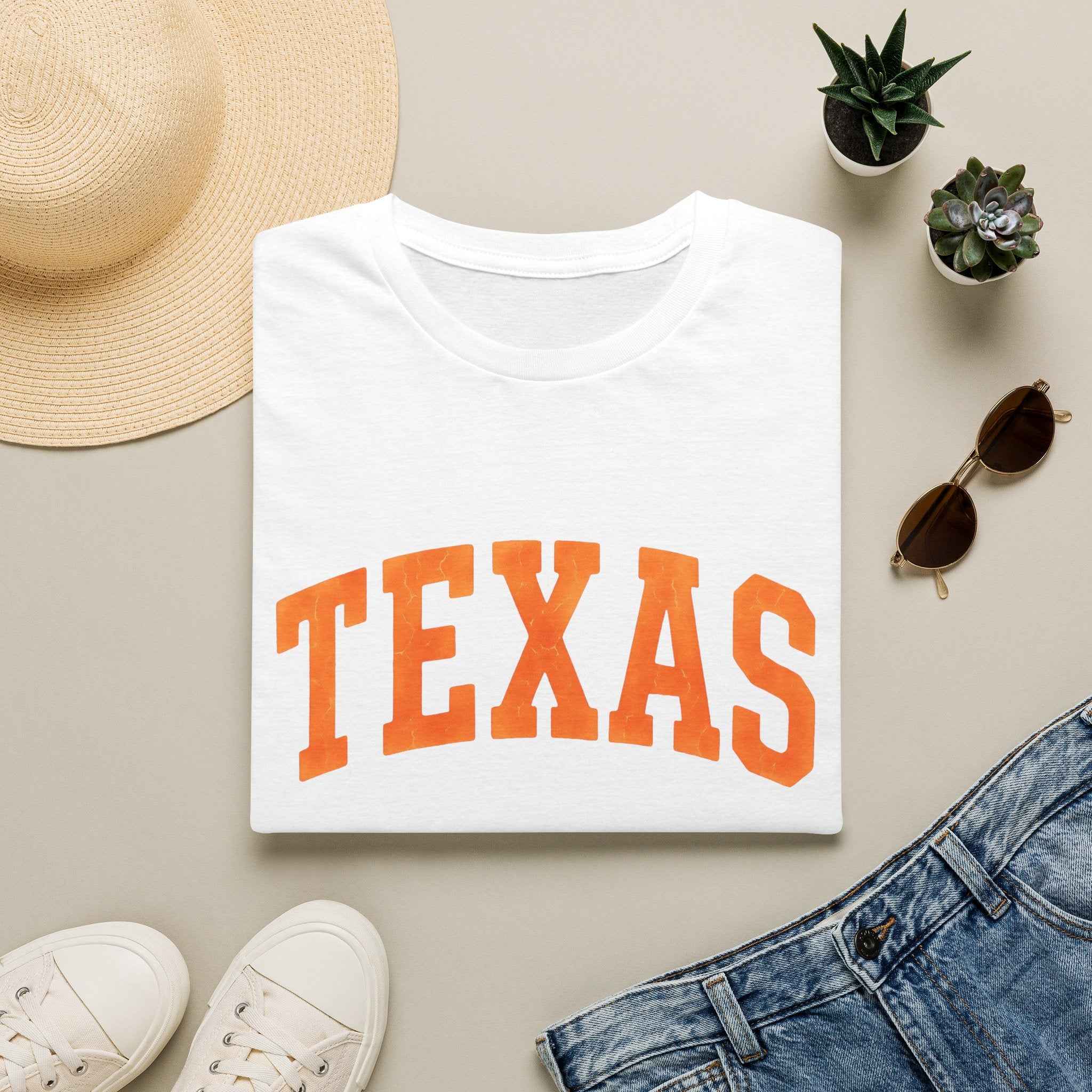 Texas Varsity Shirt Distressed College Town Tee
 Softstyle T-Shirt