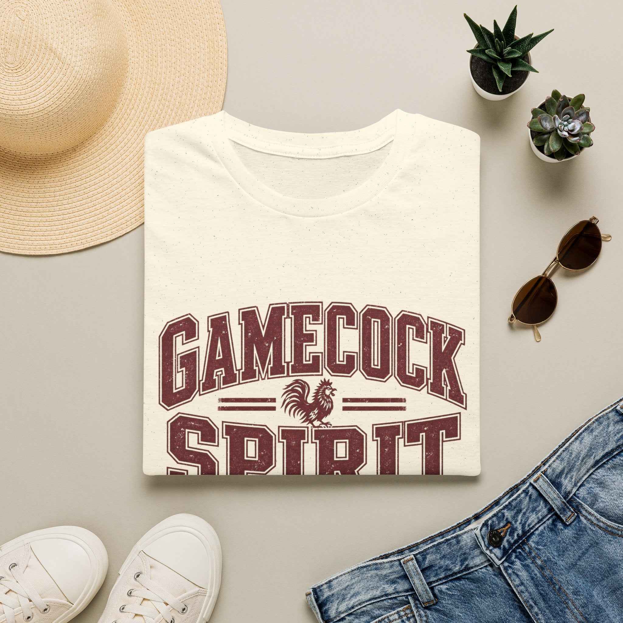 Gamecock Spirit T-Shirt — Retro College Mascot Tee