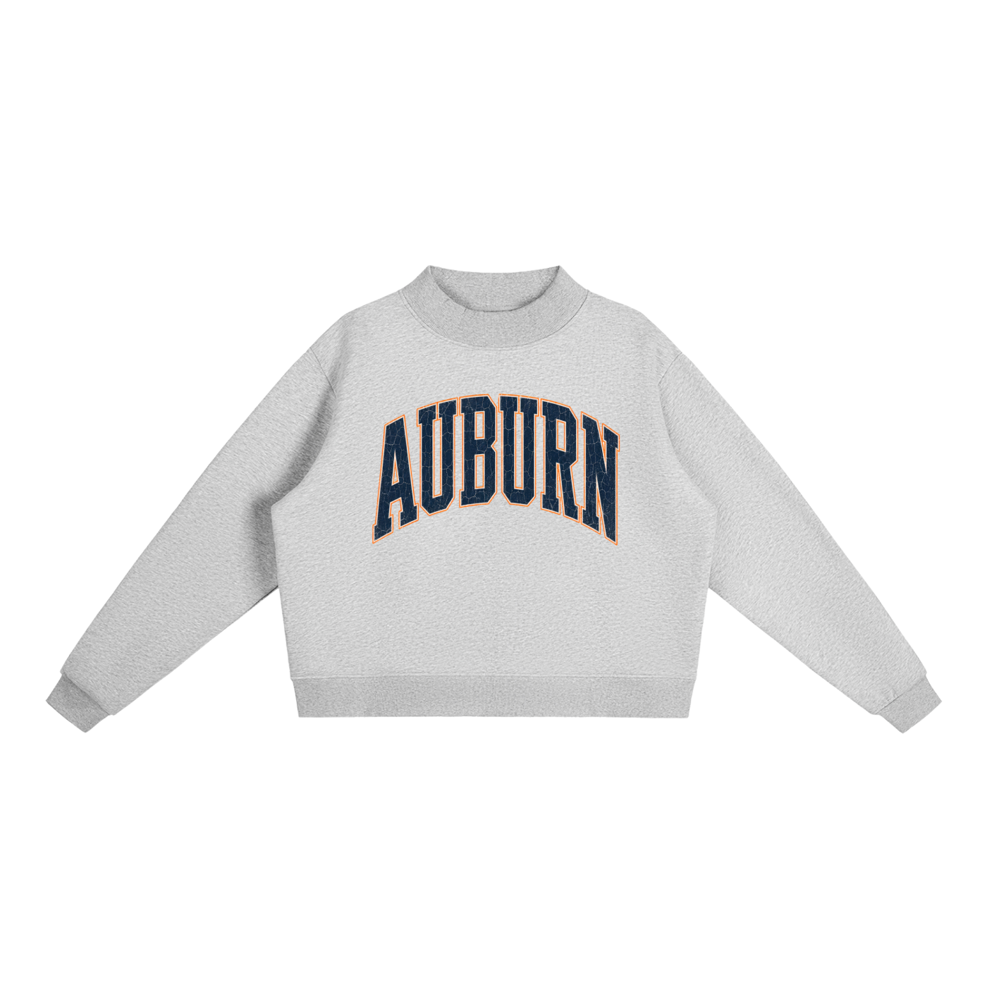 Auburn Essential Fleece Mock-Neck Crew Sweatshirt - Print Ready Design Co.