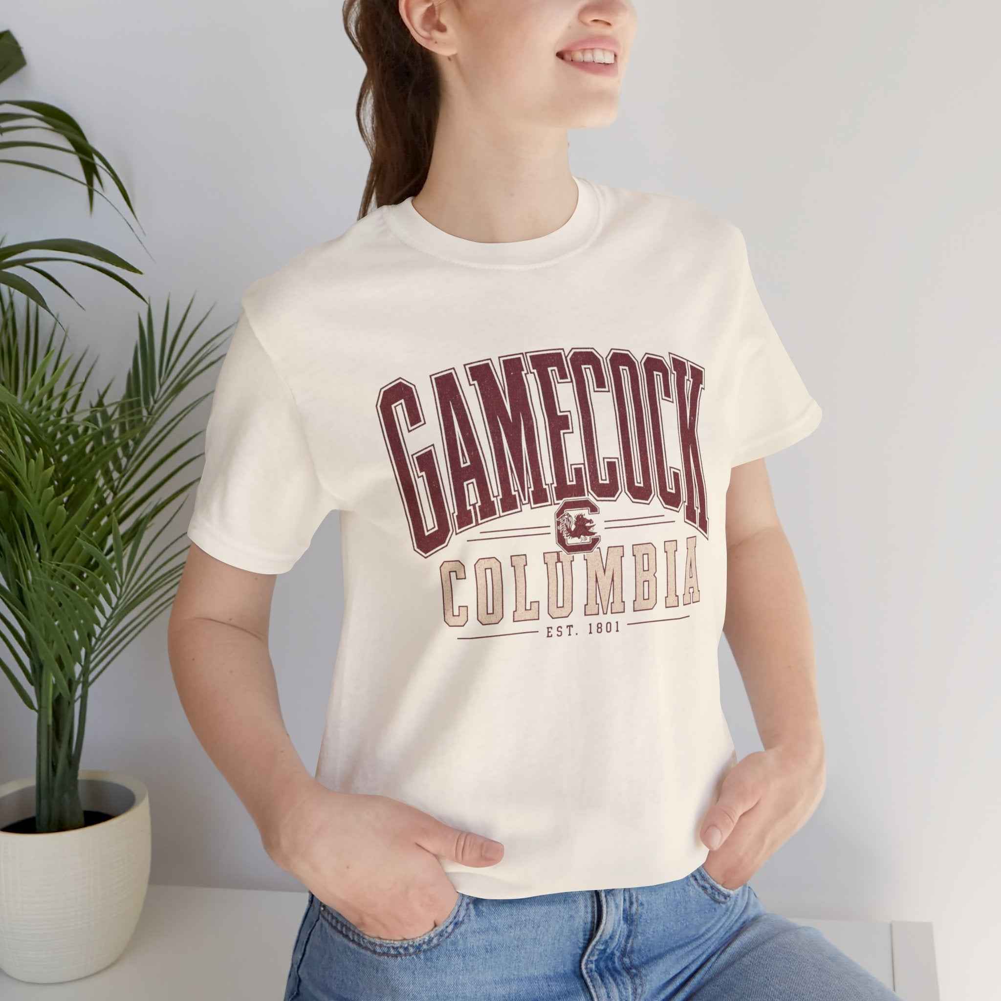 Gamecock Columbia T-Shirt - Vintage Collegiate Football Tee
