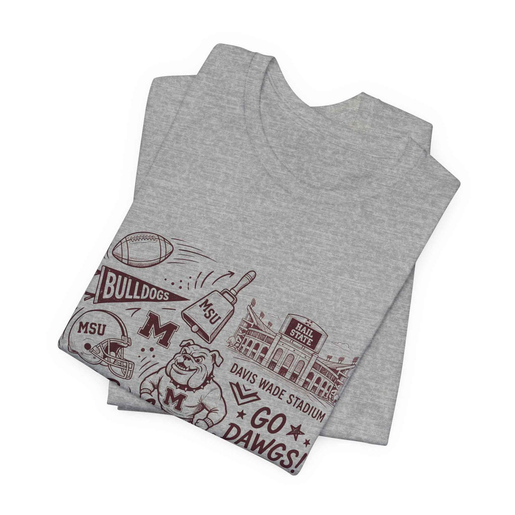 Vintage Mississippi State Hail State T-Shirt | Retro Bulldogs Game Day Tee