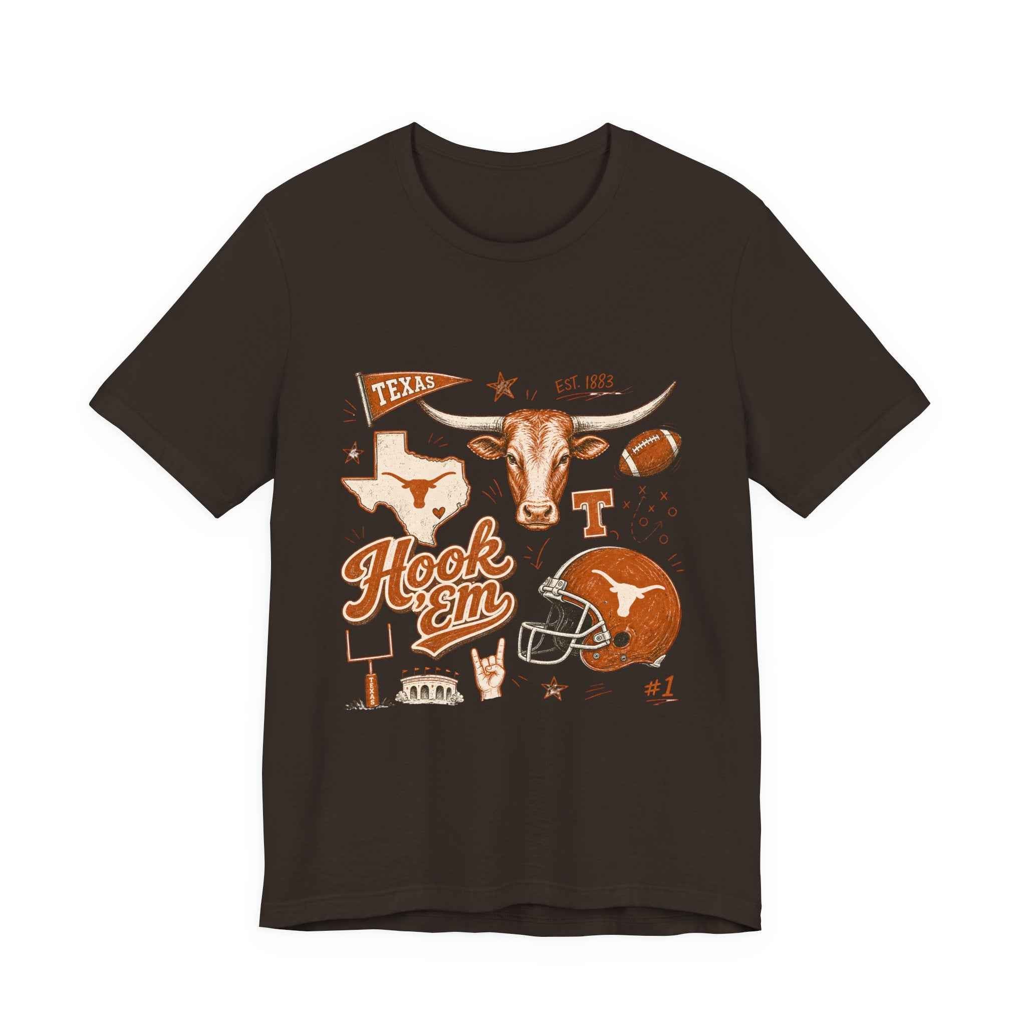 Vintage Texas Longhorns Game Day T-Shirt | Hook 'Em Horns Retro College Football Tee