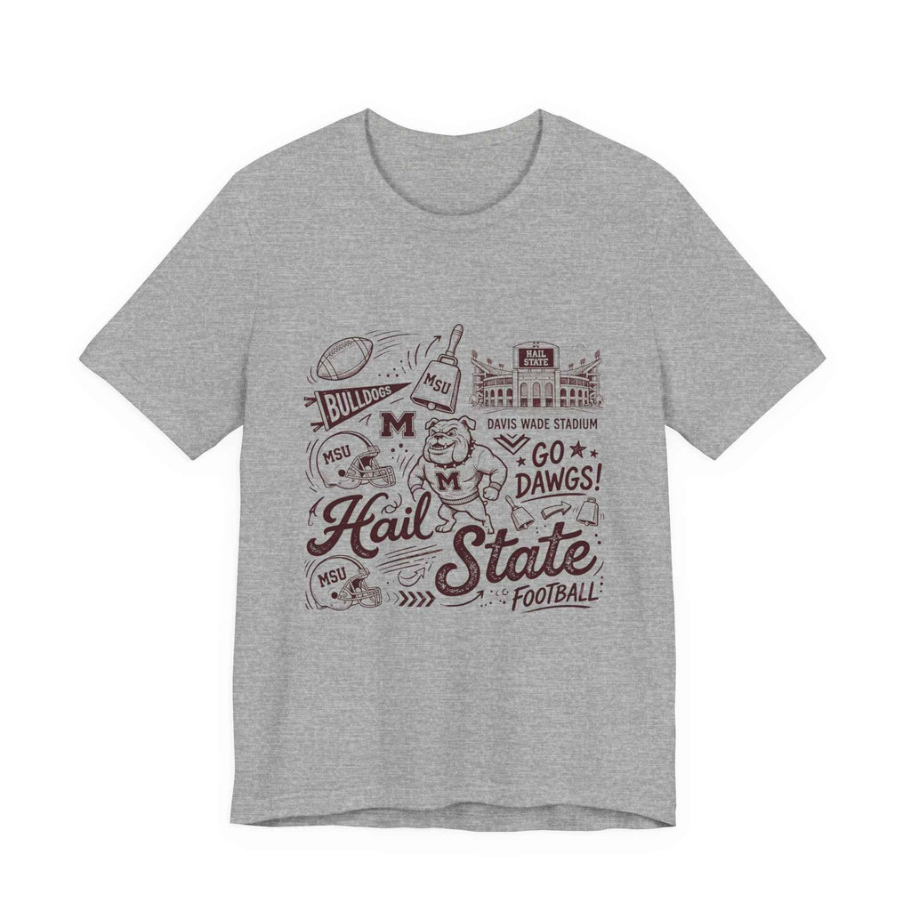 Vintage Mississippi State Hail State T-Shirt | Retro Bulldogs Game Day Tee