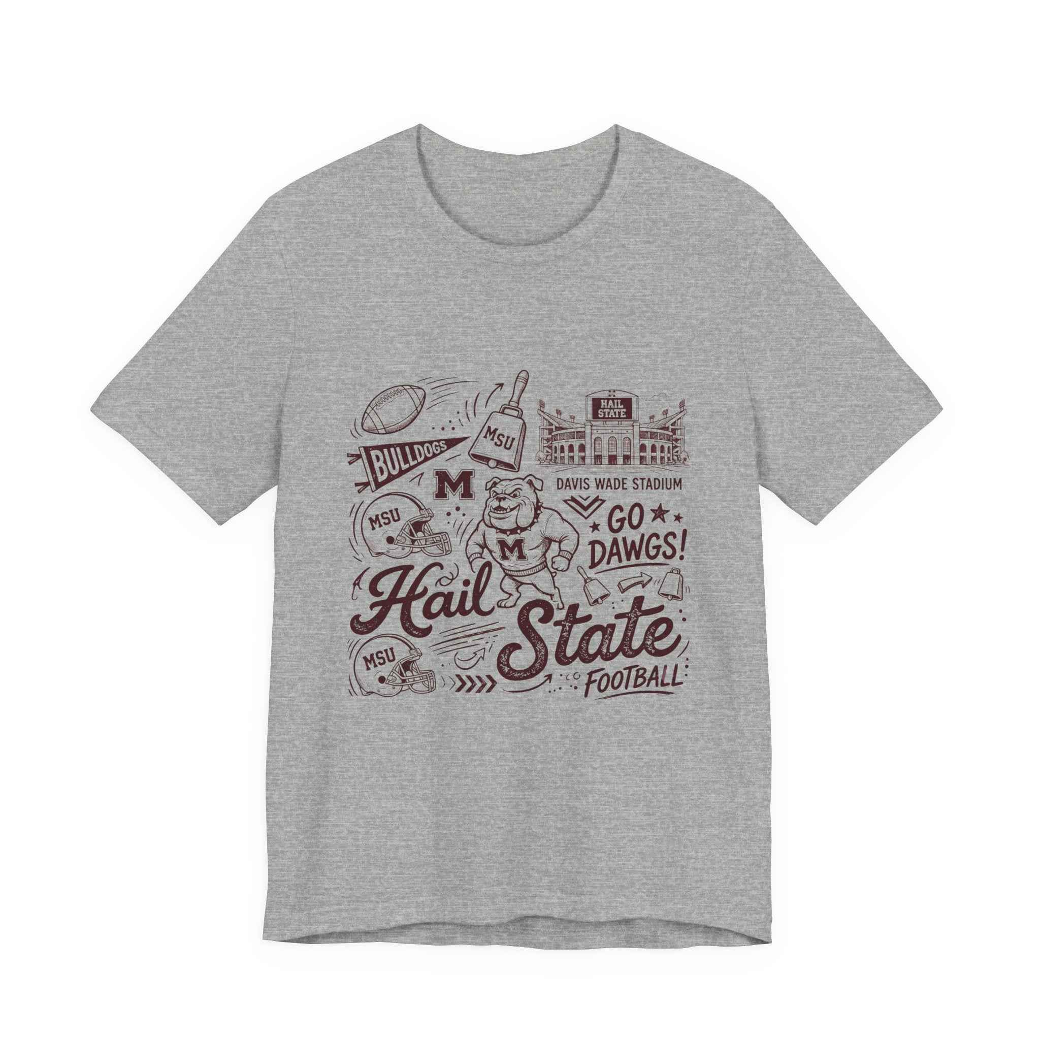 Vintage Mississippi State Hail State T-Shirt | Retro Bulldogs Game Day Tee