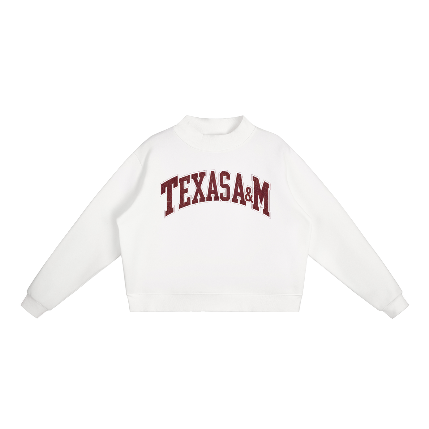 Texas A&M Game day shirt Essential Fleece Mock-Neck Crew Sweatshirt - Print Ready Design Co.