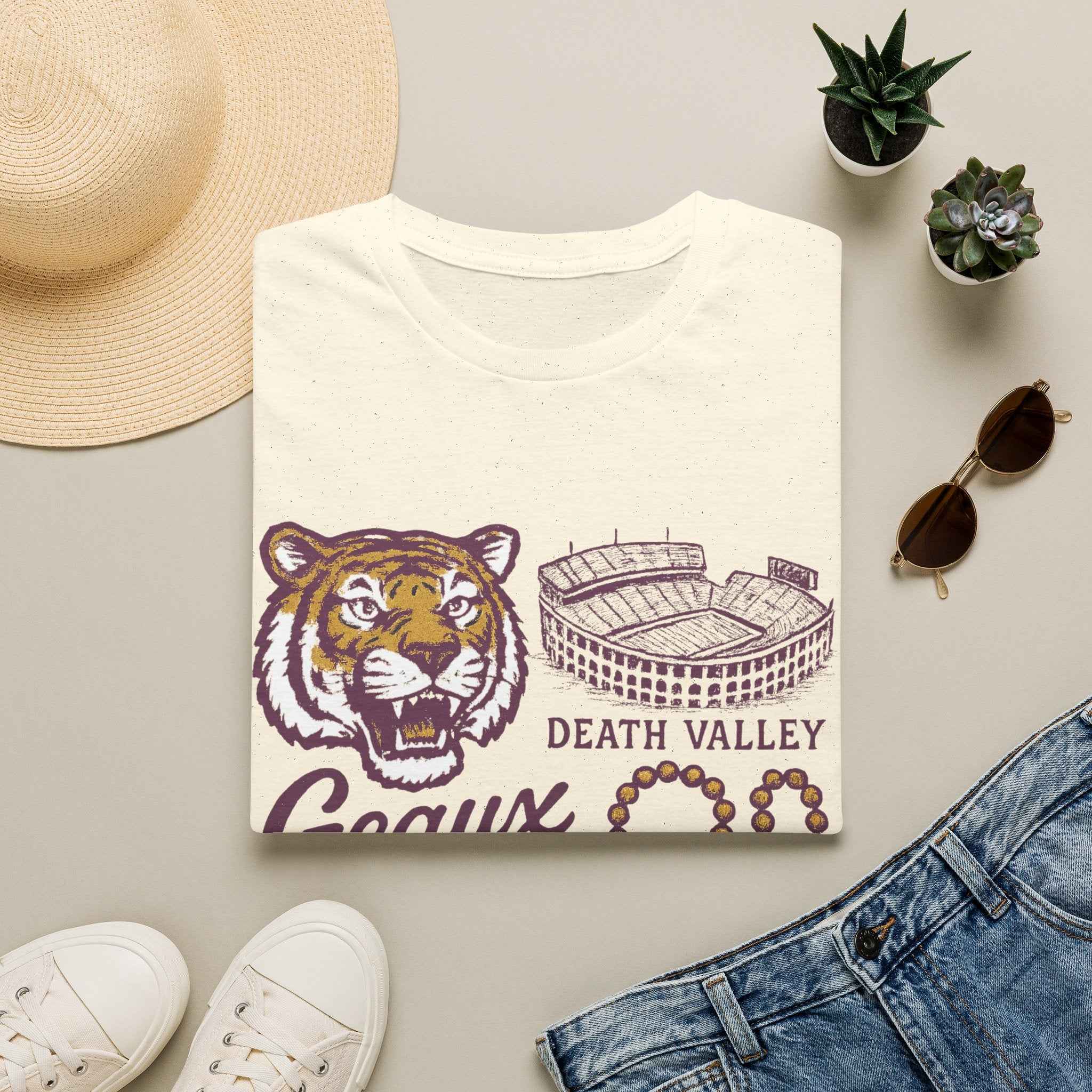 Death Valley 'Geaux Tigers' Vintage LSU Football T-Shirt