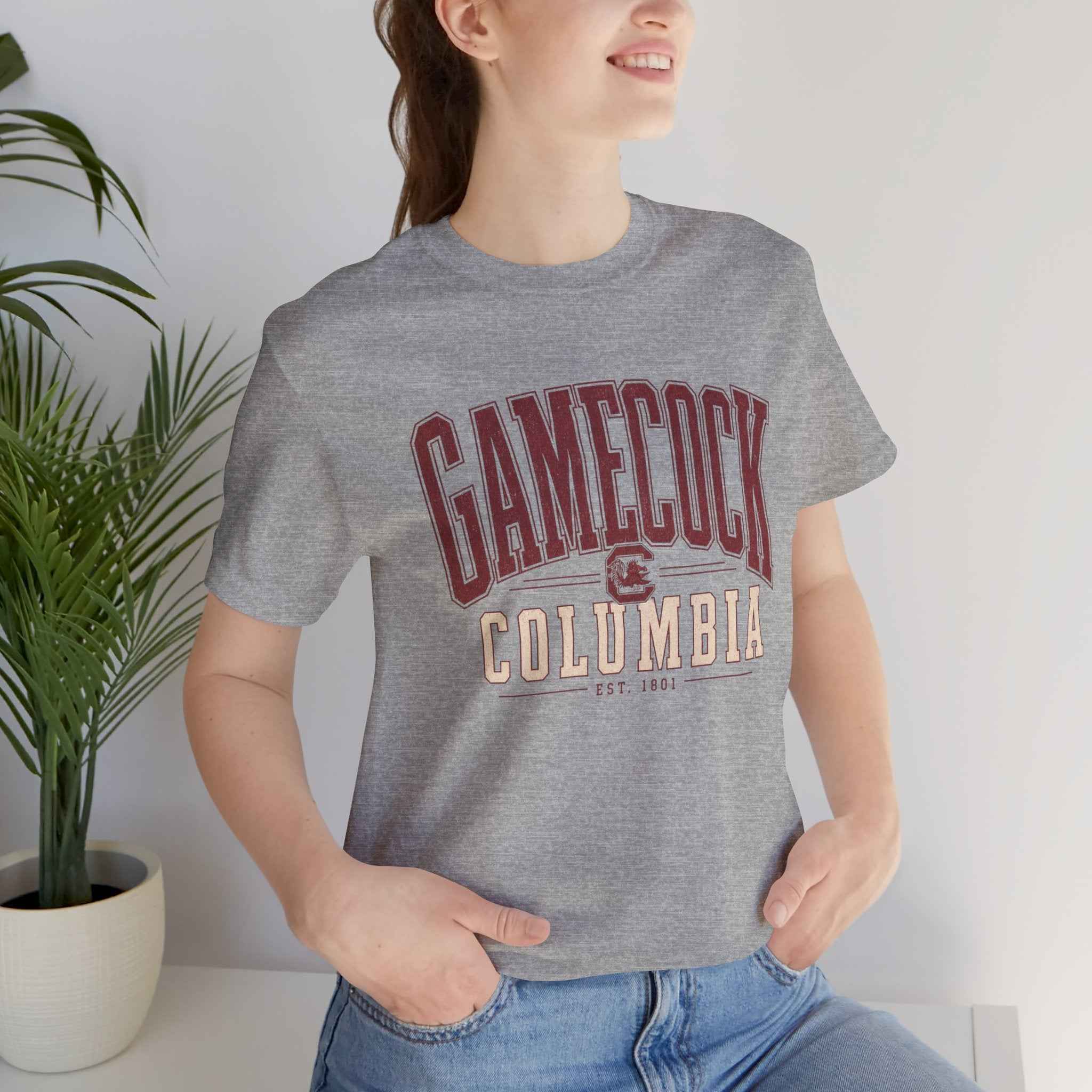 Gamecock Columbia T-Shirt - Vintage Collegiate Football Tee