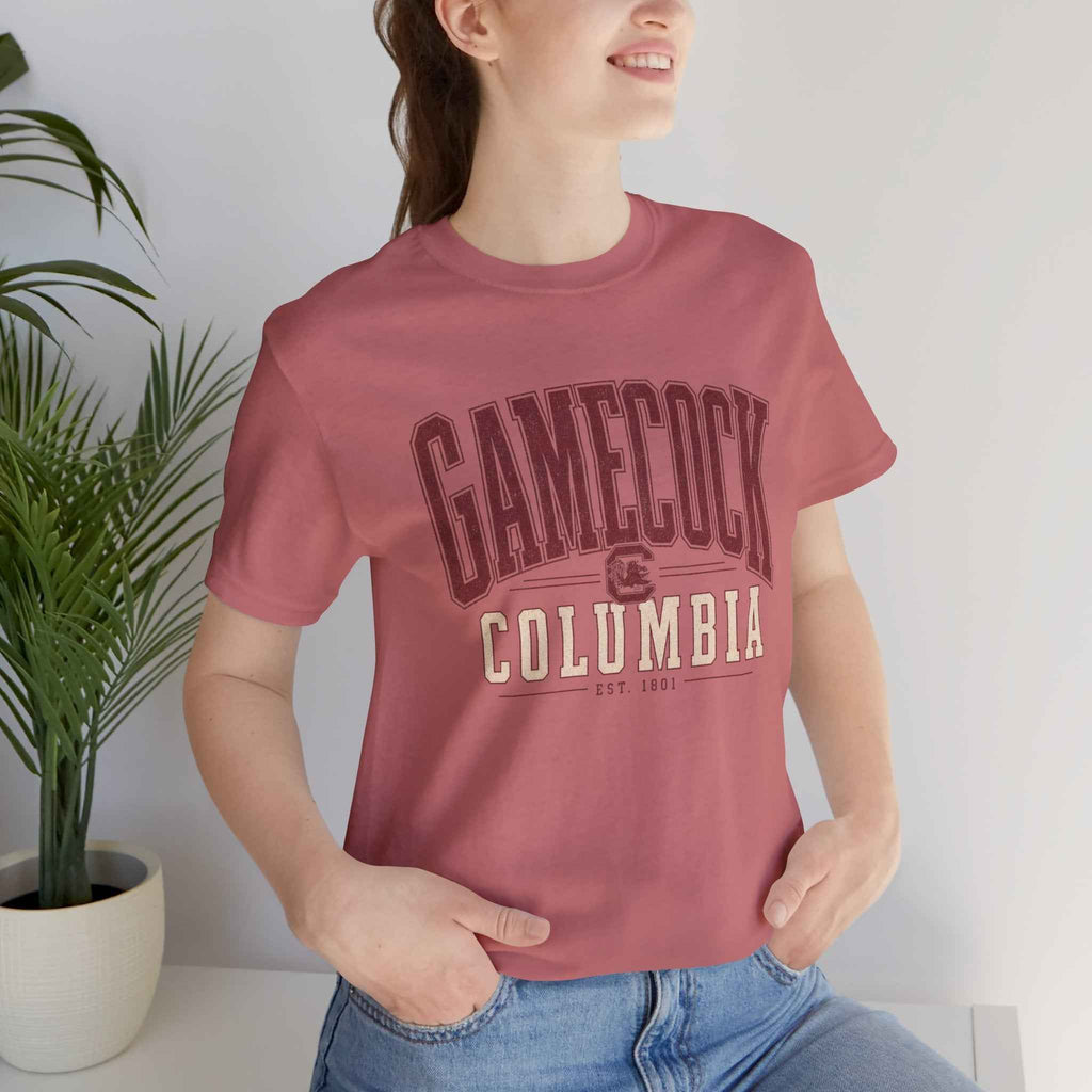 Gamecock Columbia T-Shirt - Vintage Collegiate Football Tee
