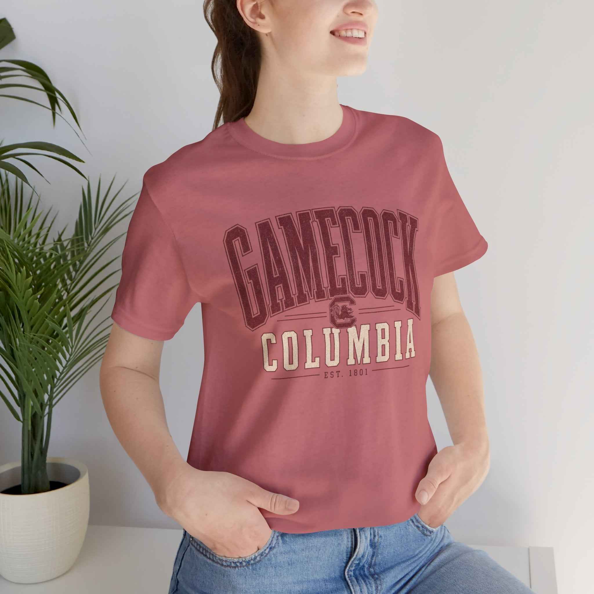Gamecock Columbia T-Shirt - Vintage Collegiate Football Tee