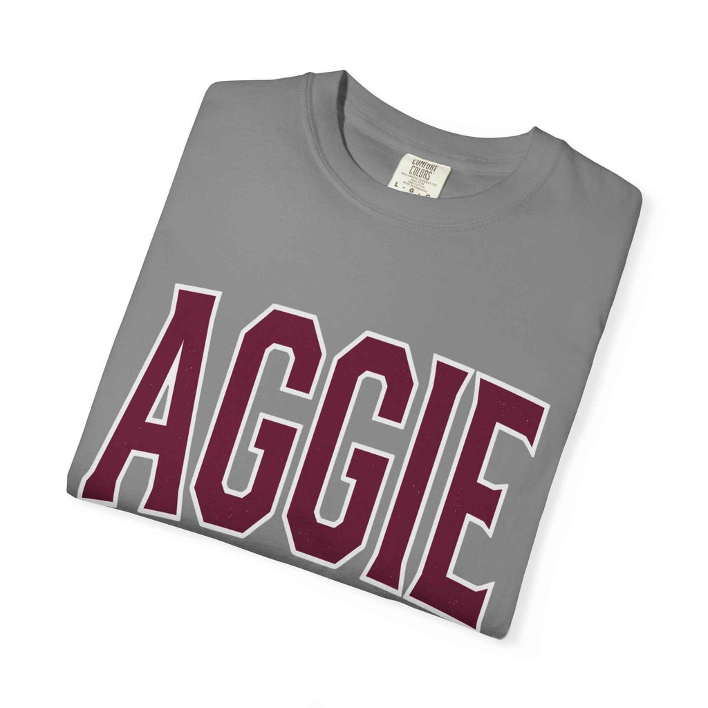 Aggie Collegiate T-Shirt — Classic Maroon School Spirit Tee