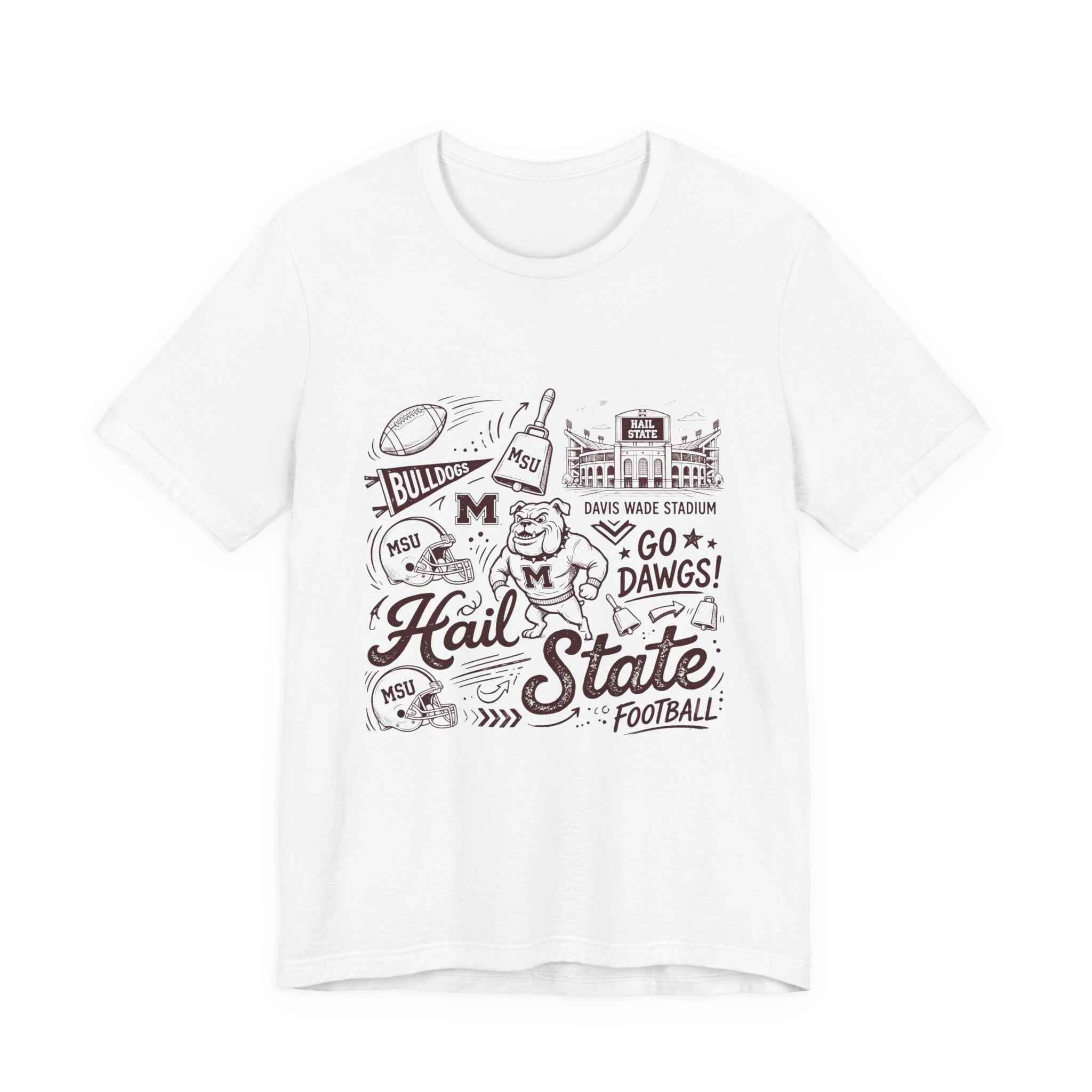 Vintage Mississippi State Hail State T-Shirt | Retro Bulldogs Game Day Tee