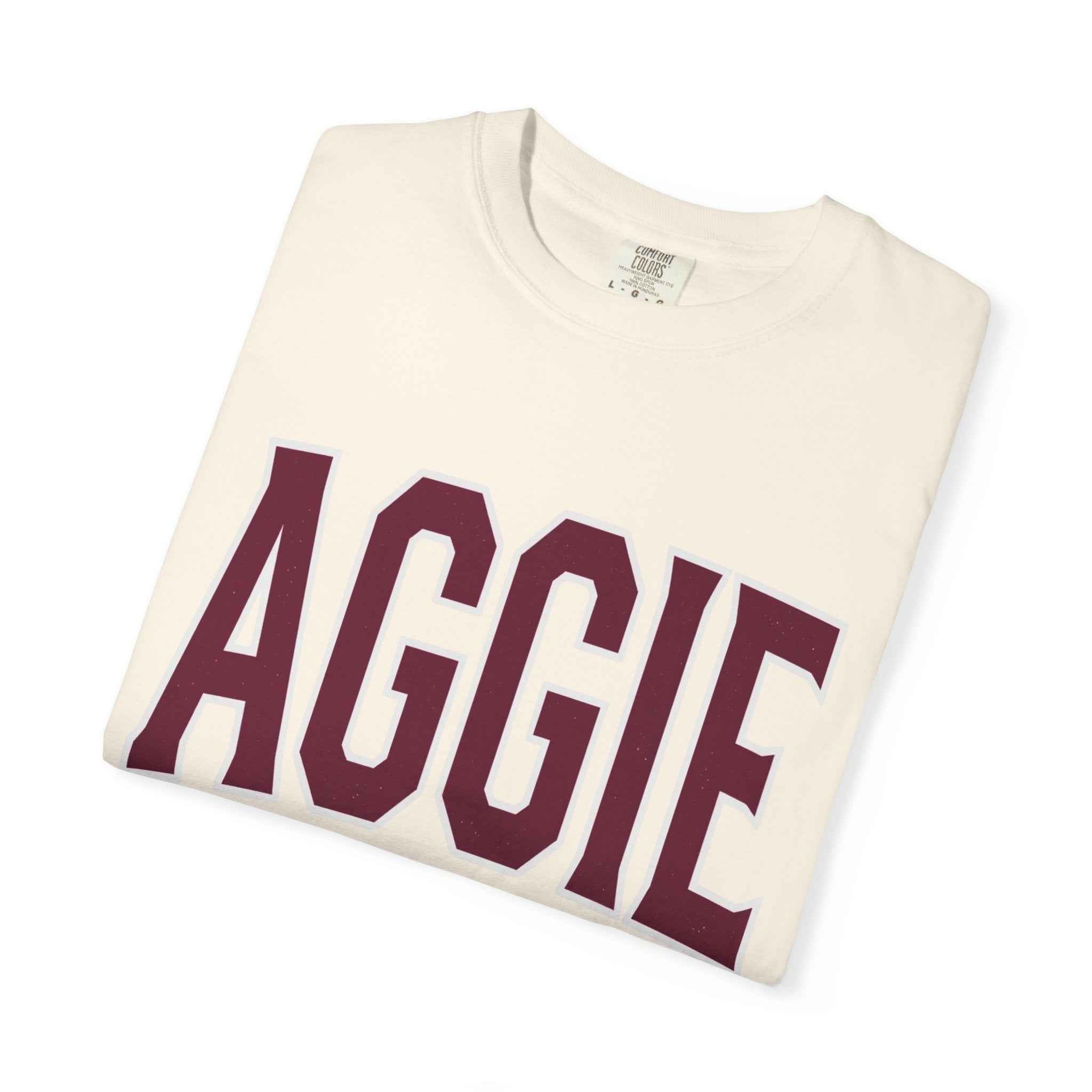 Aggie Collegiate T-Shirt — Classic Maroon School Spirit Tee