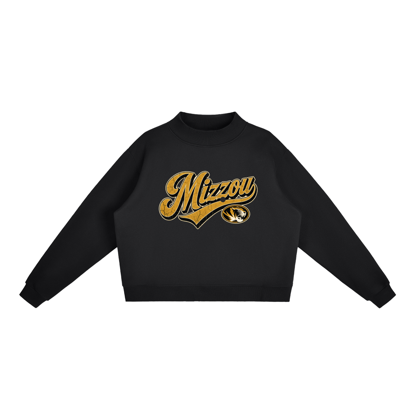 Mizzou Gameday Essential Fleece Mock-Neck Crew Sweatshirt - Print Ready Design Co.